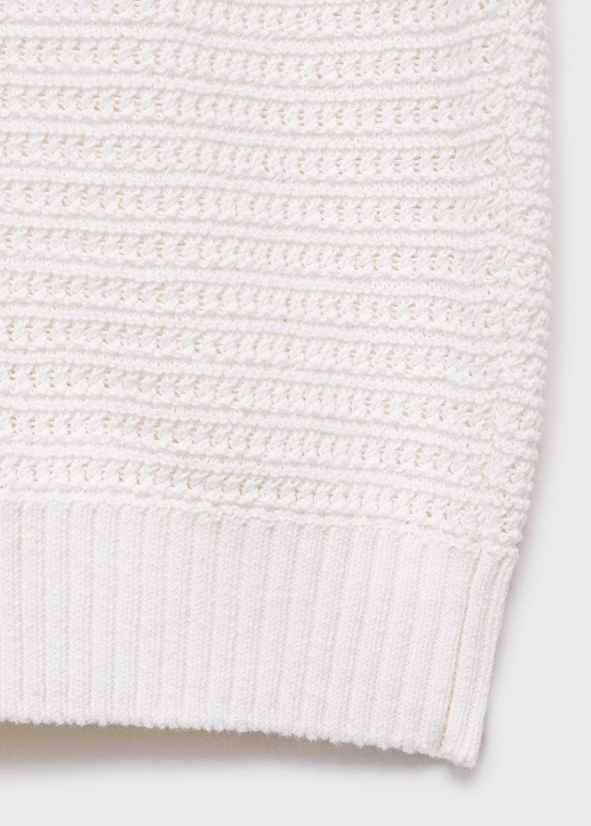 Cotton openwork knitted blouse - Details of the article 0