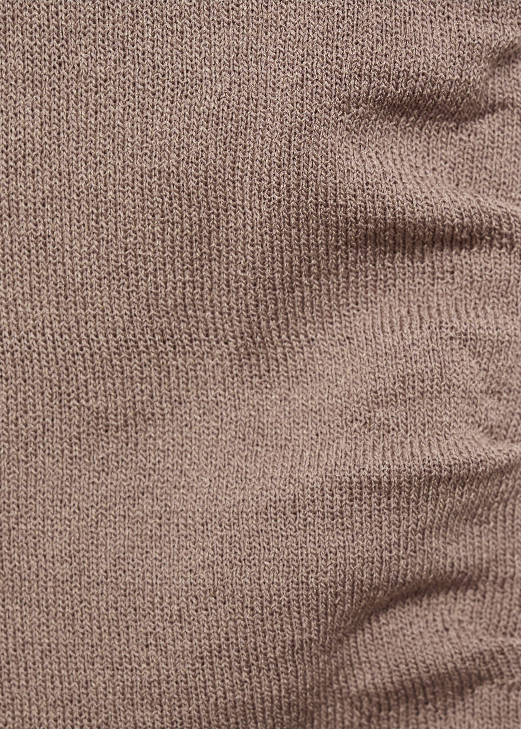 Asymmetrical knitted top with straps - Details of the article 0, Sand. Ref: 17092906-00.