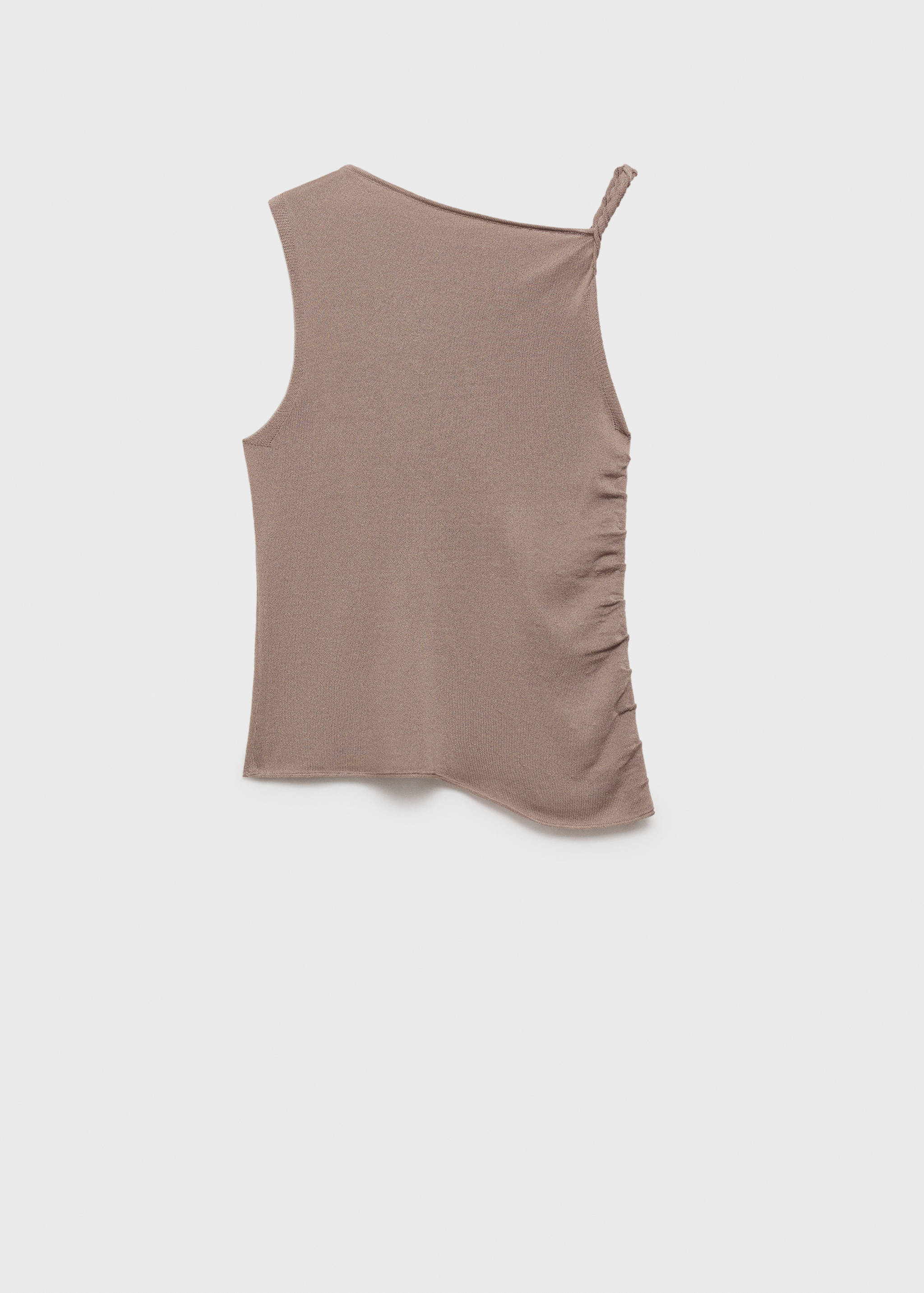 Asymmetrisches Stricktop mit Trägern - Artikel ohne Model