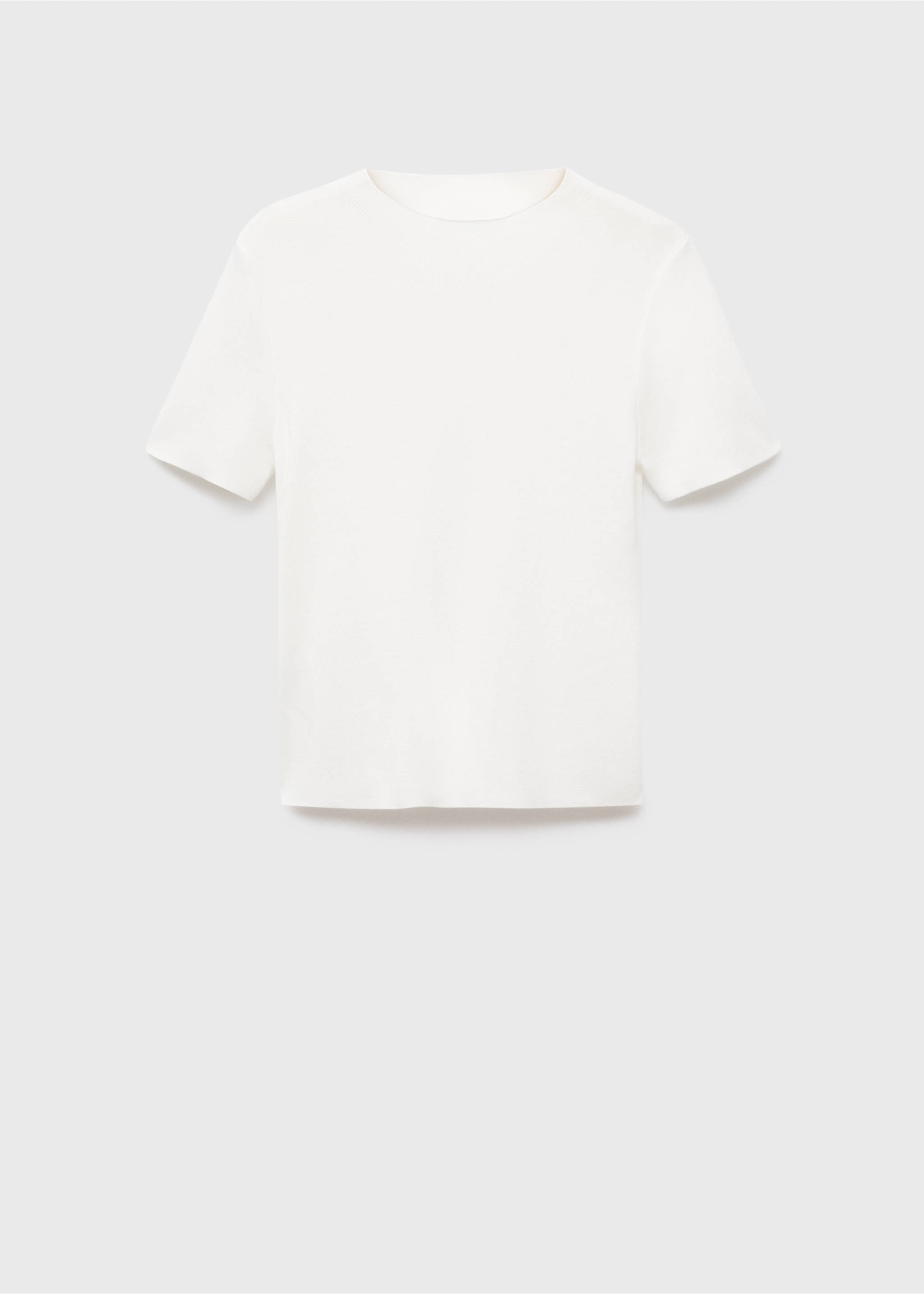 Pull-over maille fine manches courtes - Article sans modèle, Blanc. Ref: 17092907-00.