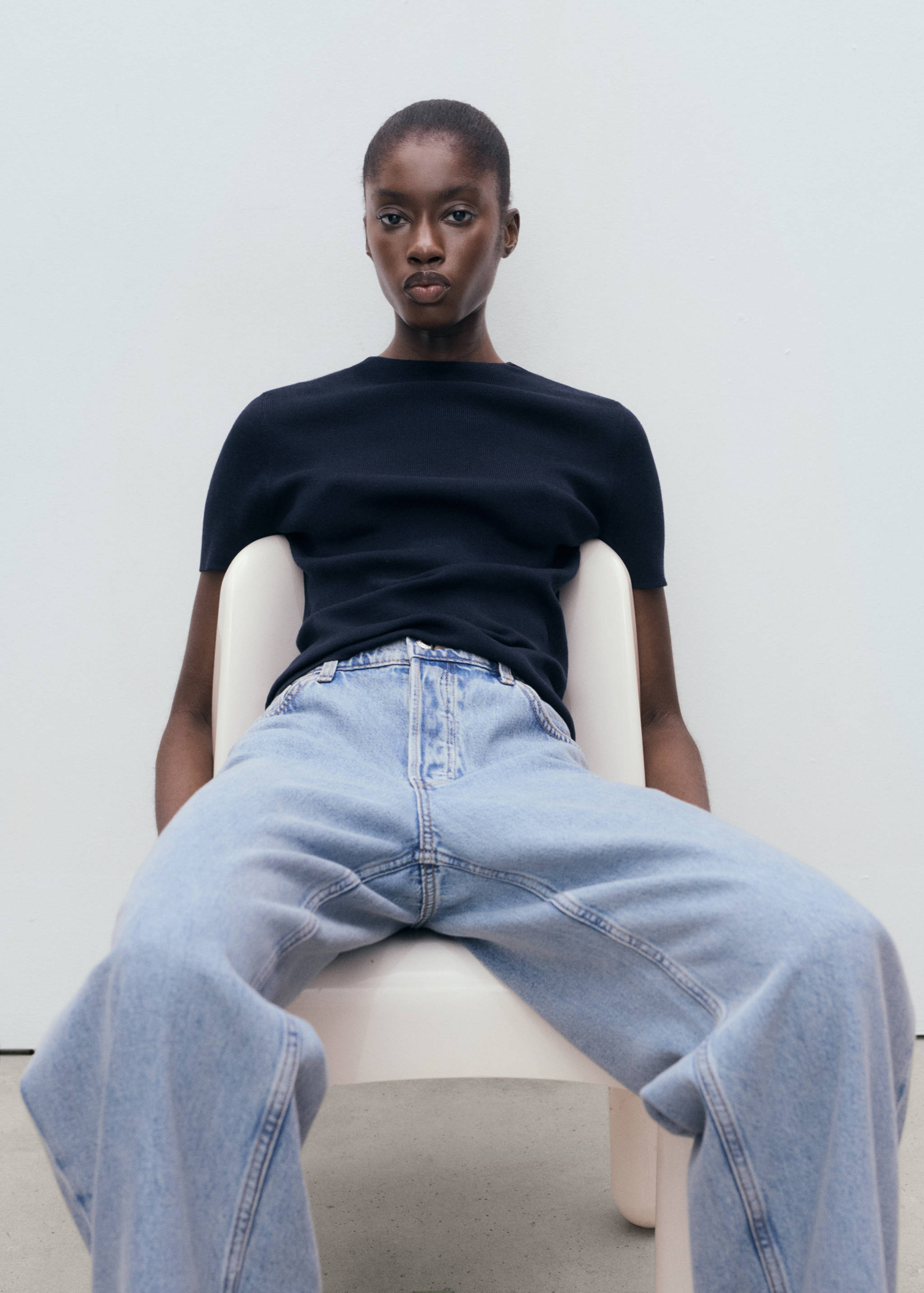 Pull-over maille fine manches courtes - Détail de l'article 2