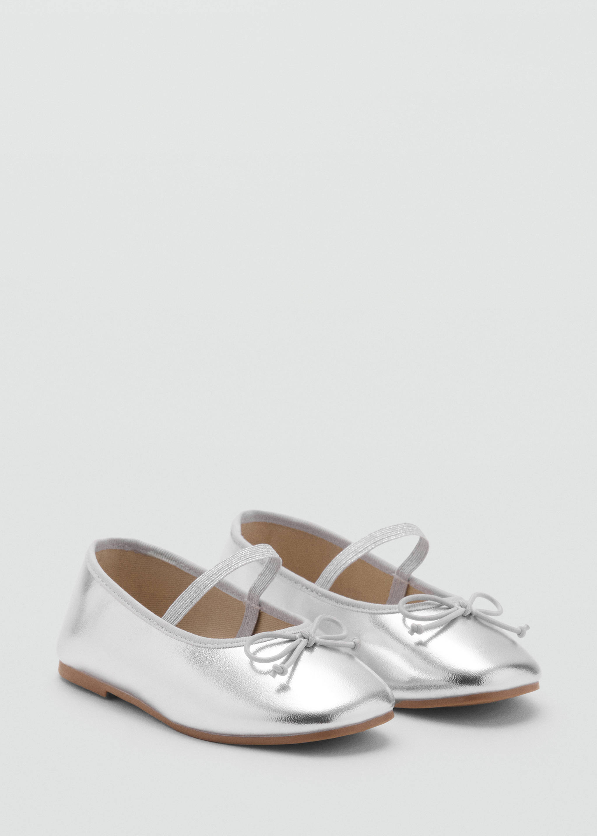 Metallic ballet flats with bow - Medium plane