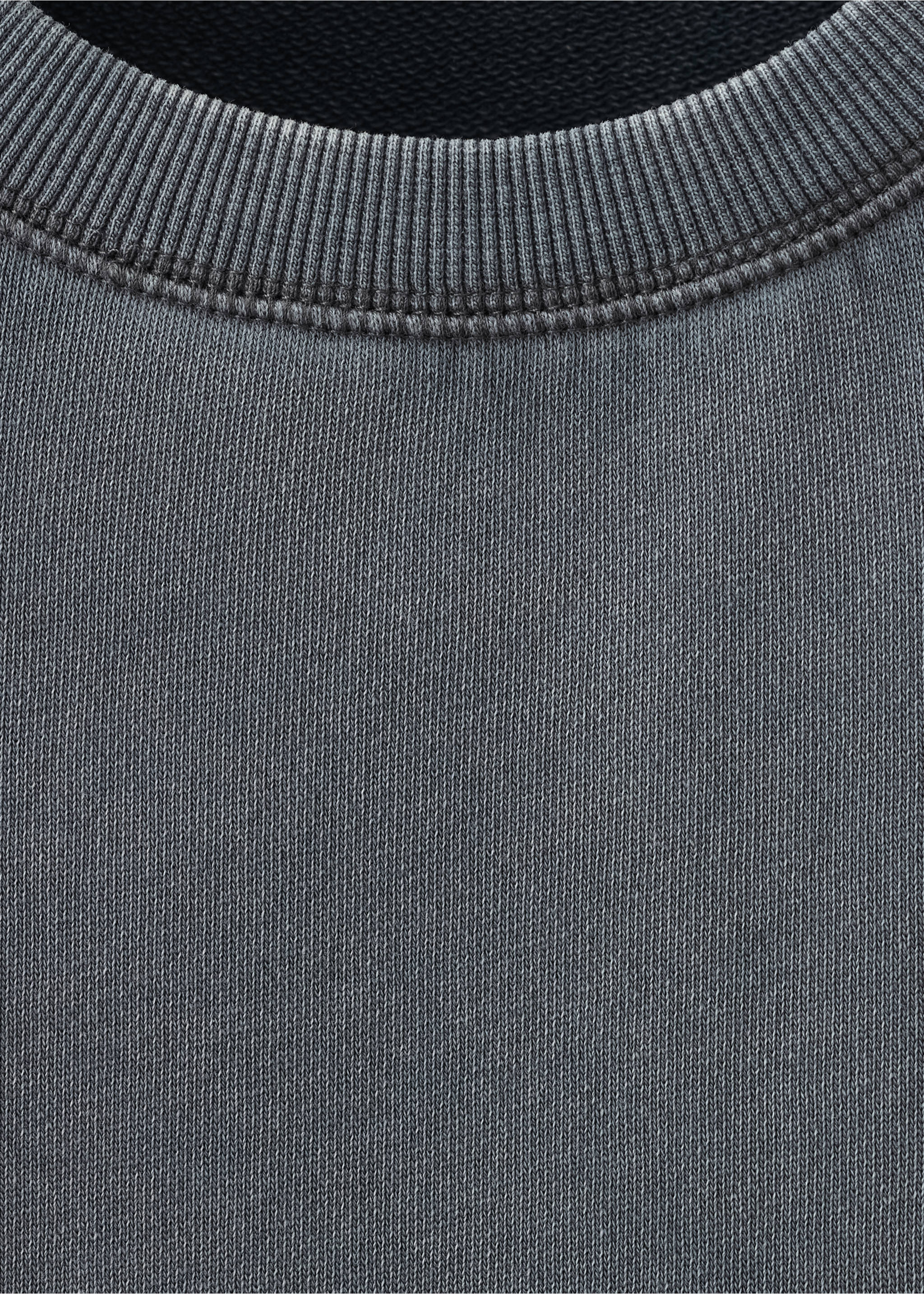 Plain cotton sweatshirt - Details of the article 8, Charcoal. Ref: 17092909-00.
