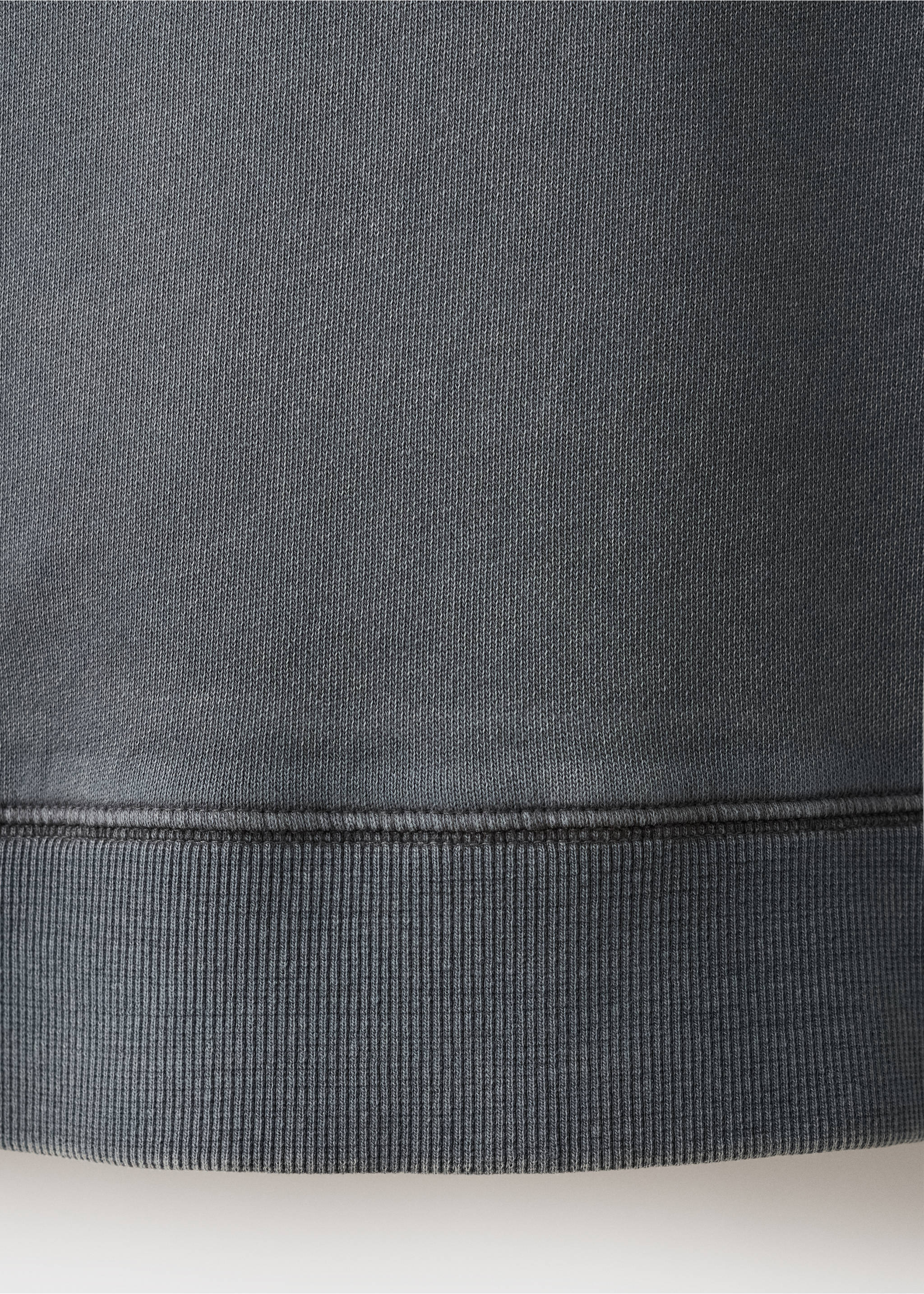 Plain cotton sweatshirt - Details of the article 0, Charcoal. Ref: 17092909-00.