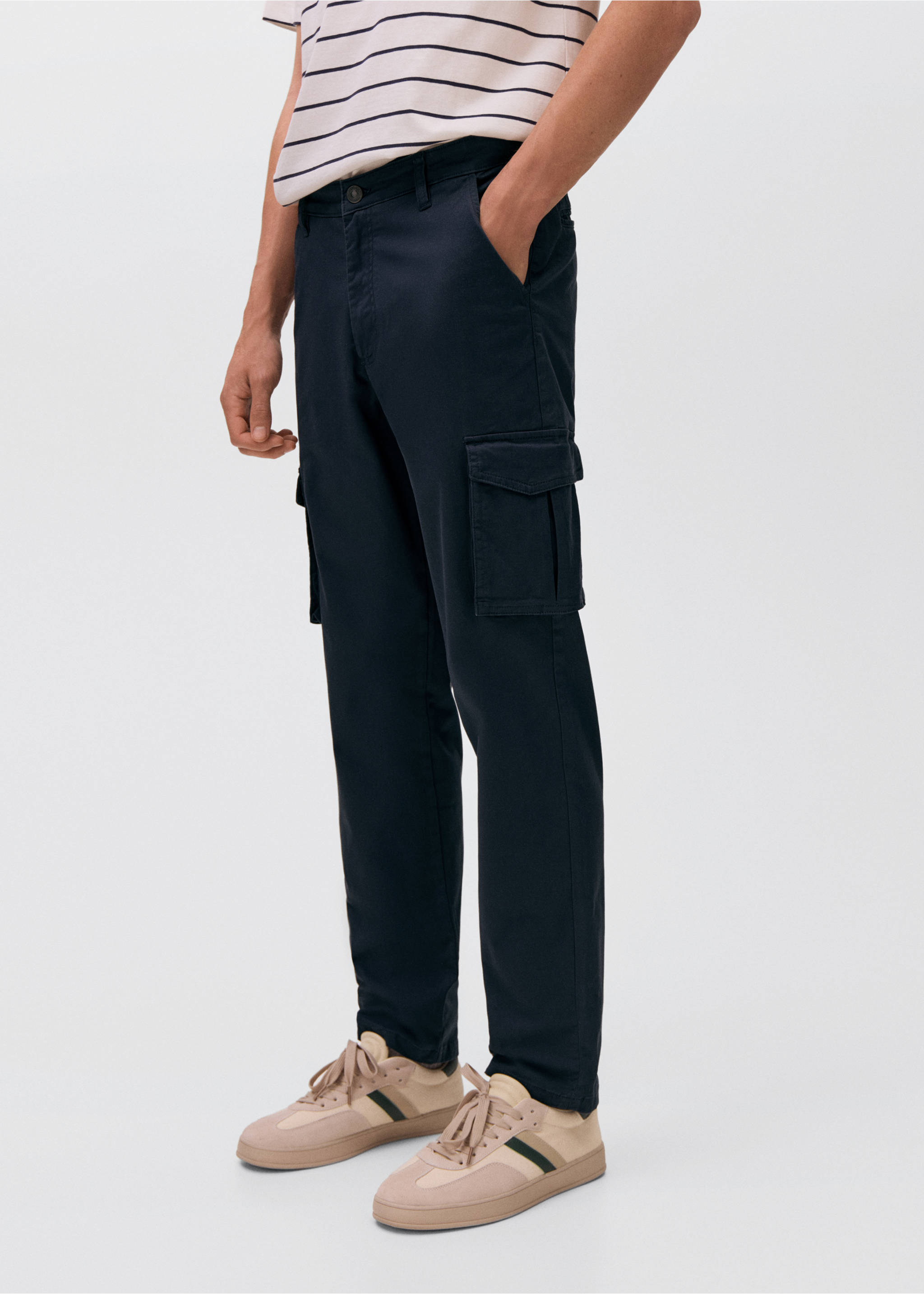 Cargo trousers - Medium plane, Navy. Ref: 17092910-00.