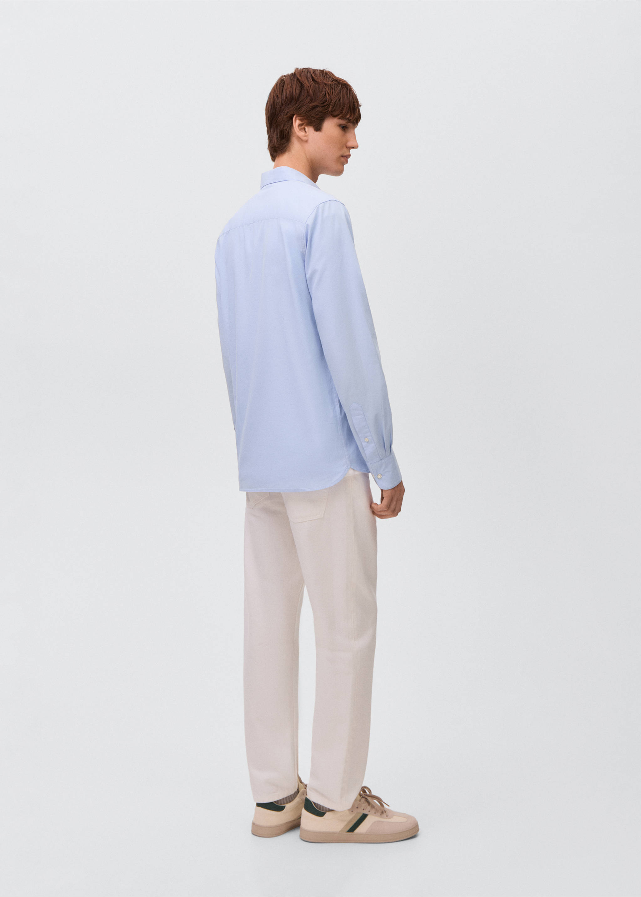 Chemise basique coton - Verso de l’article, Bleu. Ref: 17092911-00.