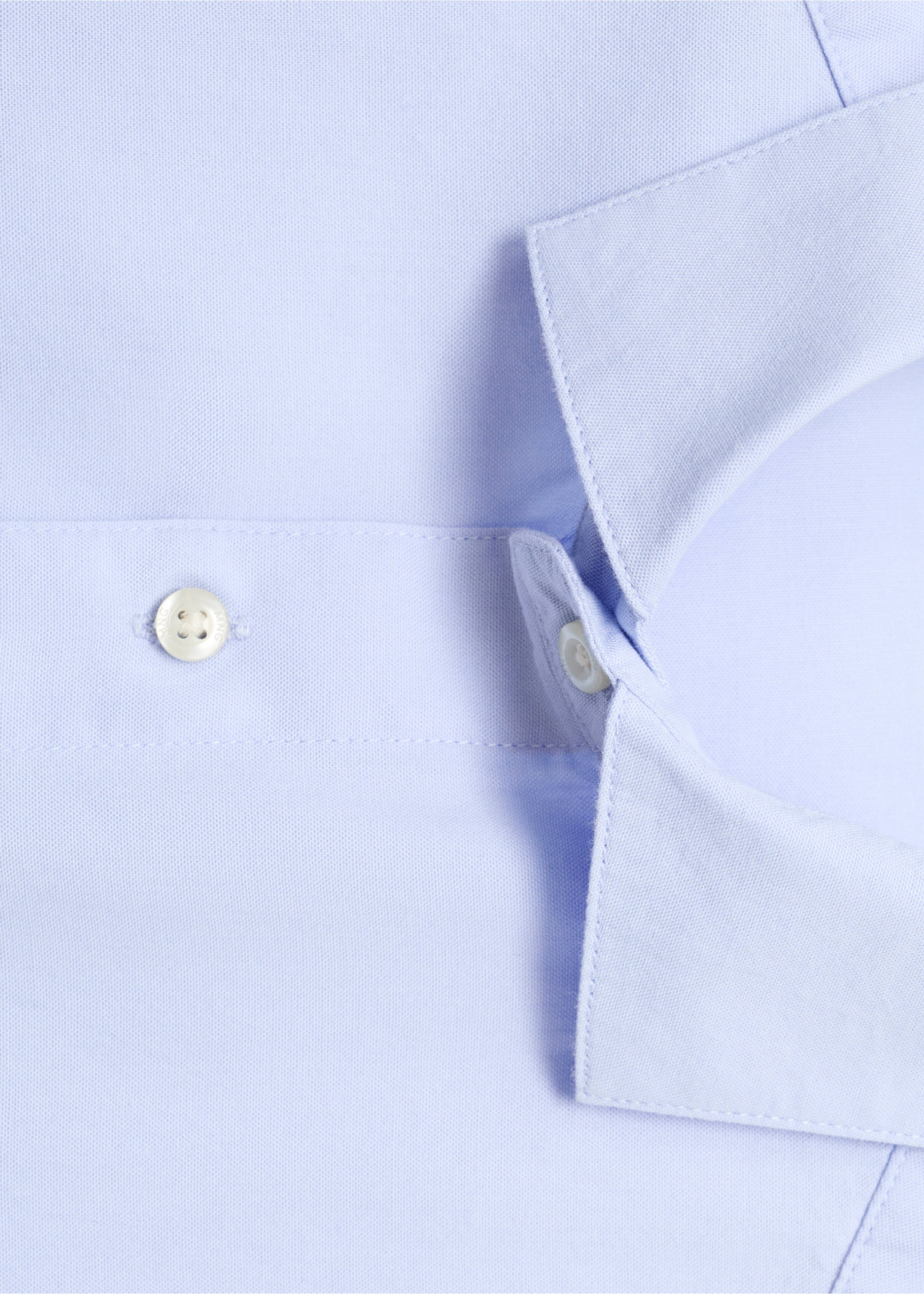 Chemise basique coton - Détail de l'article 8, Bleu. Ref: 17092911-00.