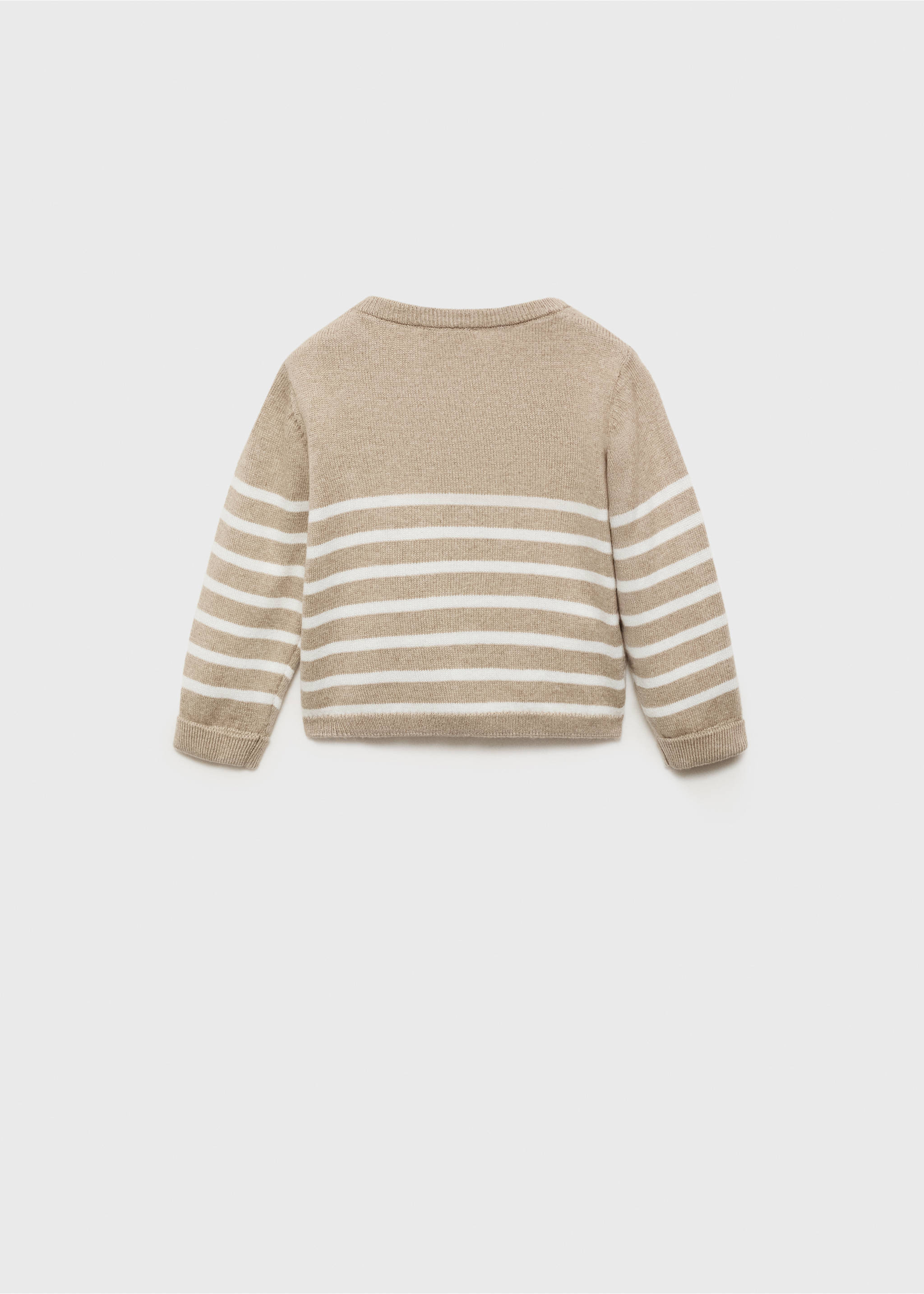 Knit striped sweater - Reverse of the article, Sand. Ref: 17092913-00.