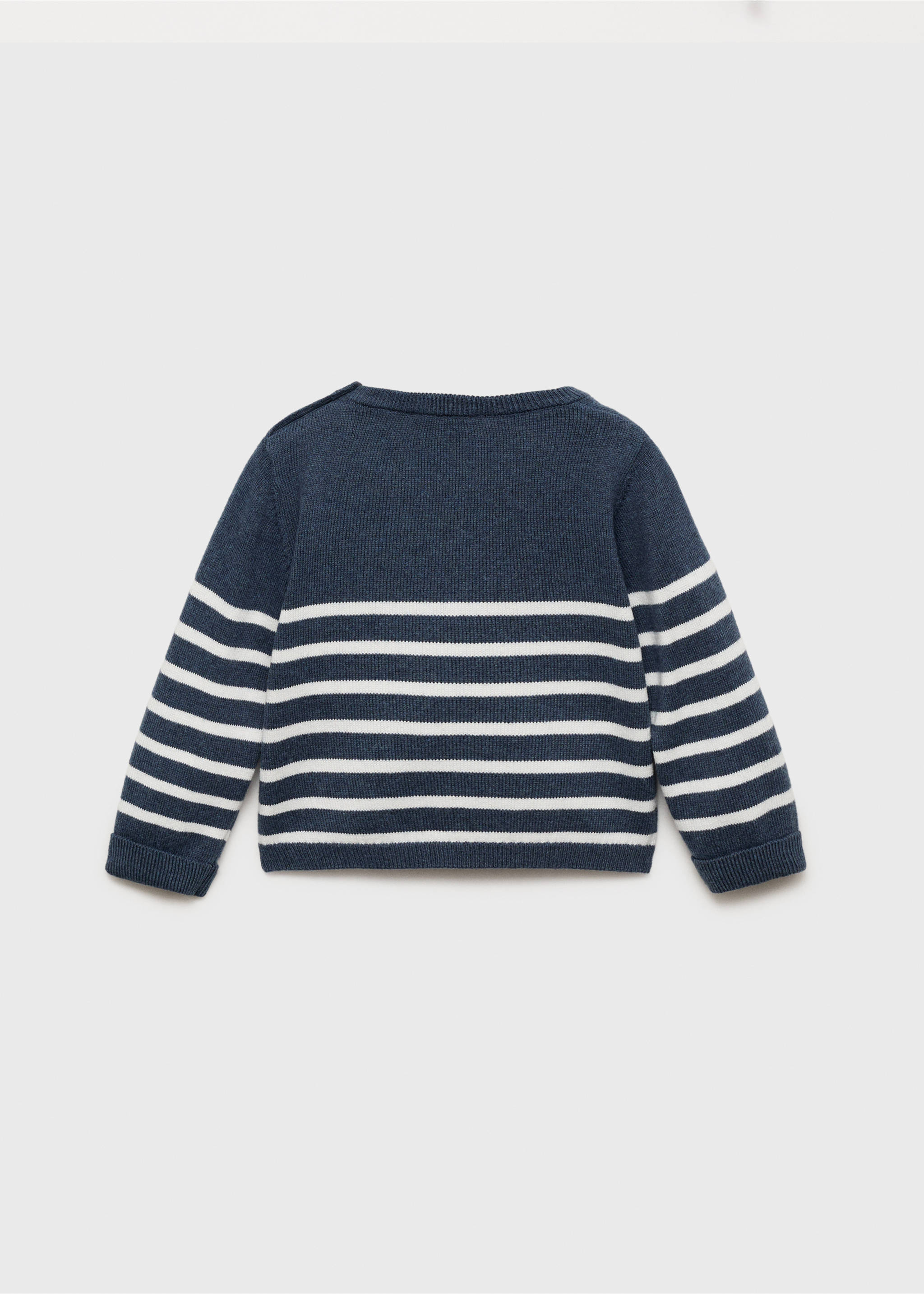 Knit striped sweater - Reverse of the article, Blue. Ref: 17092913-00.