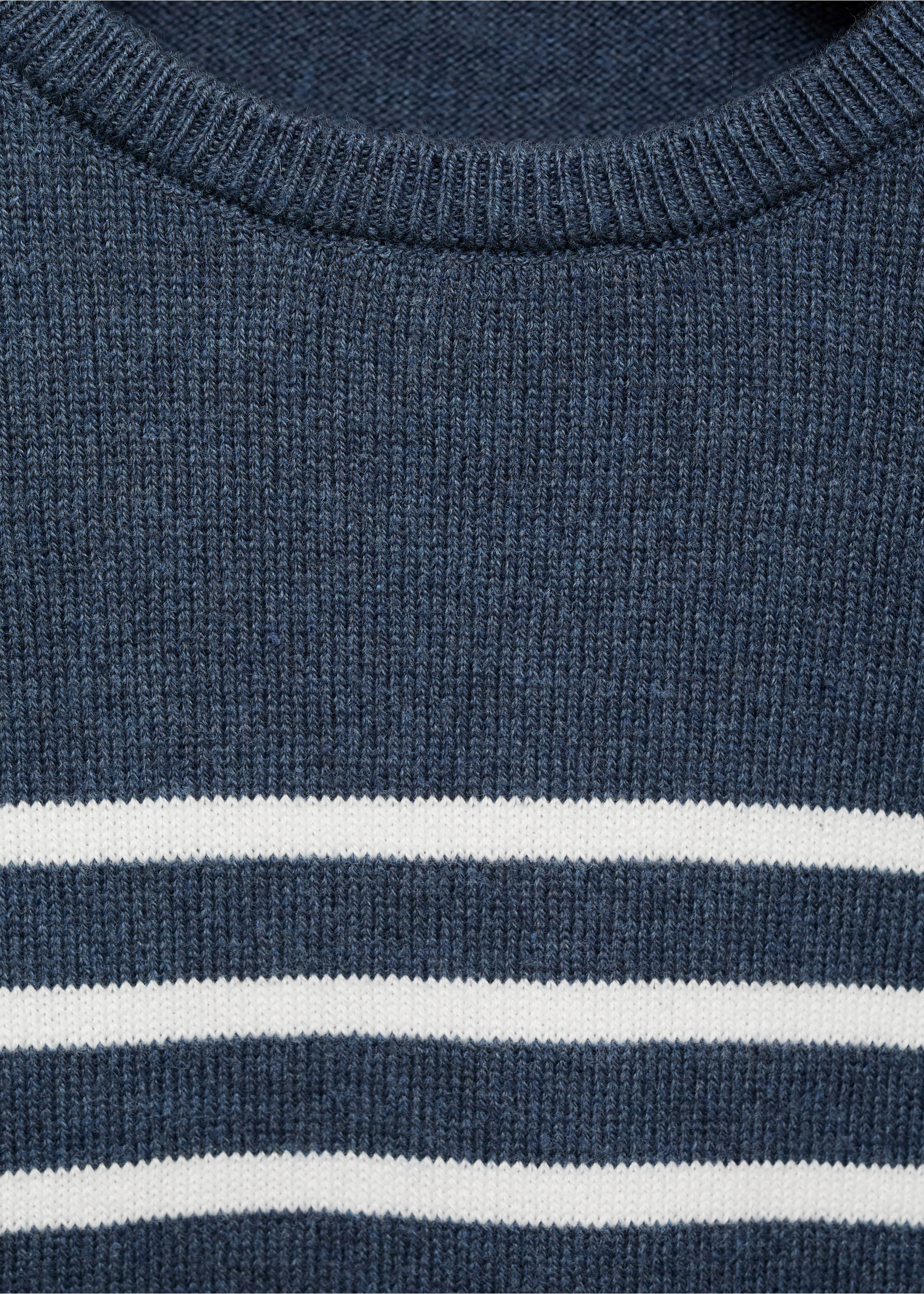 Knit striped sweater - Details of the article 8, Blue. Ref: 17092913-00.