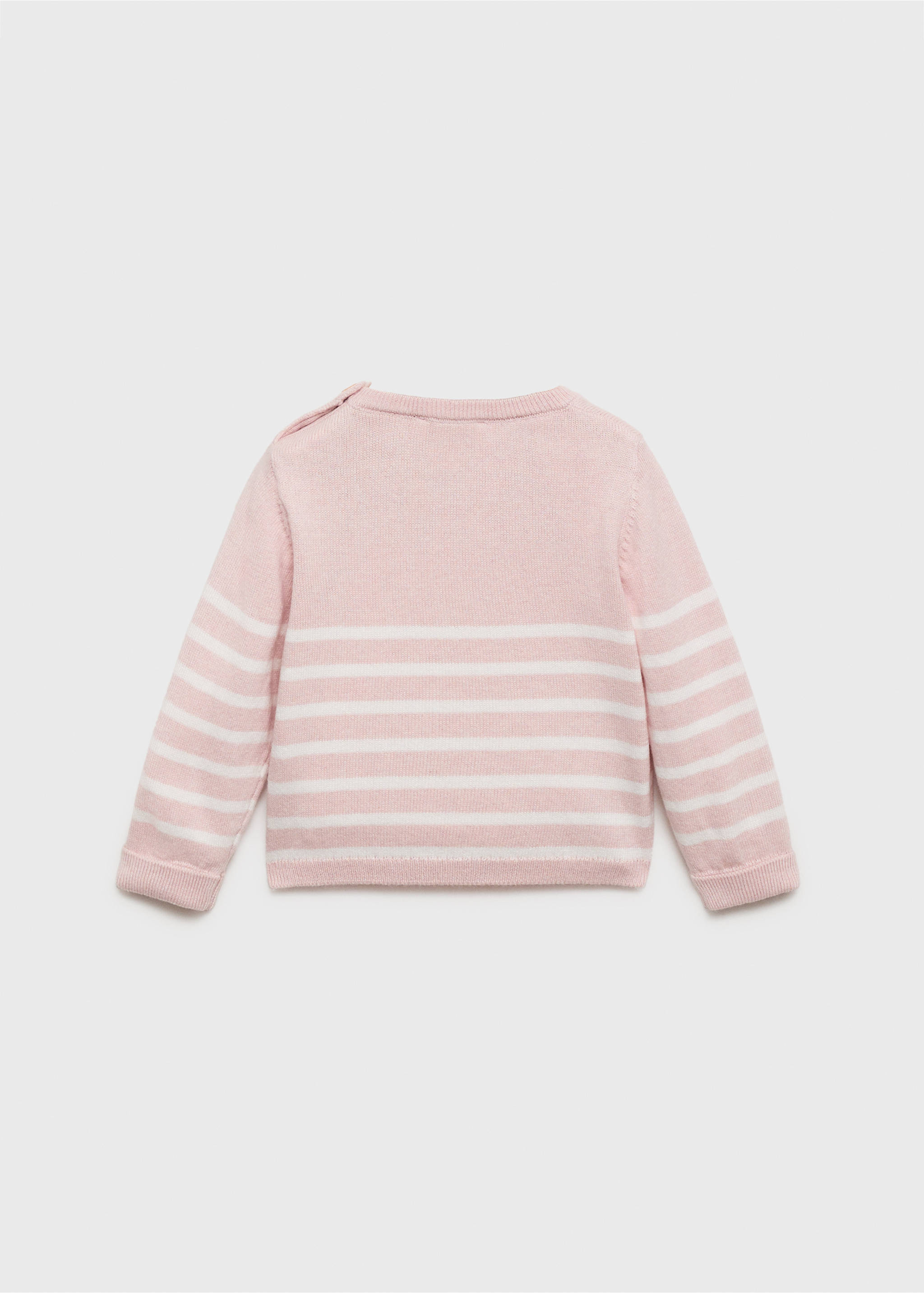 Knit striped sweater - Reverse of the article, Pastel Pink. Ref: 17092913-00.