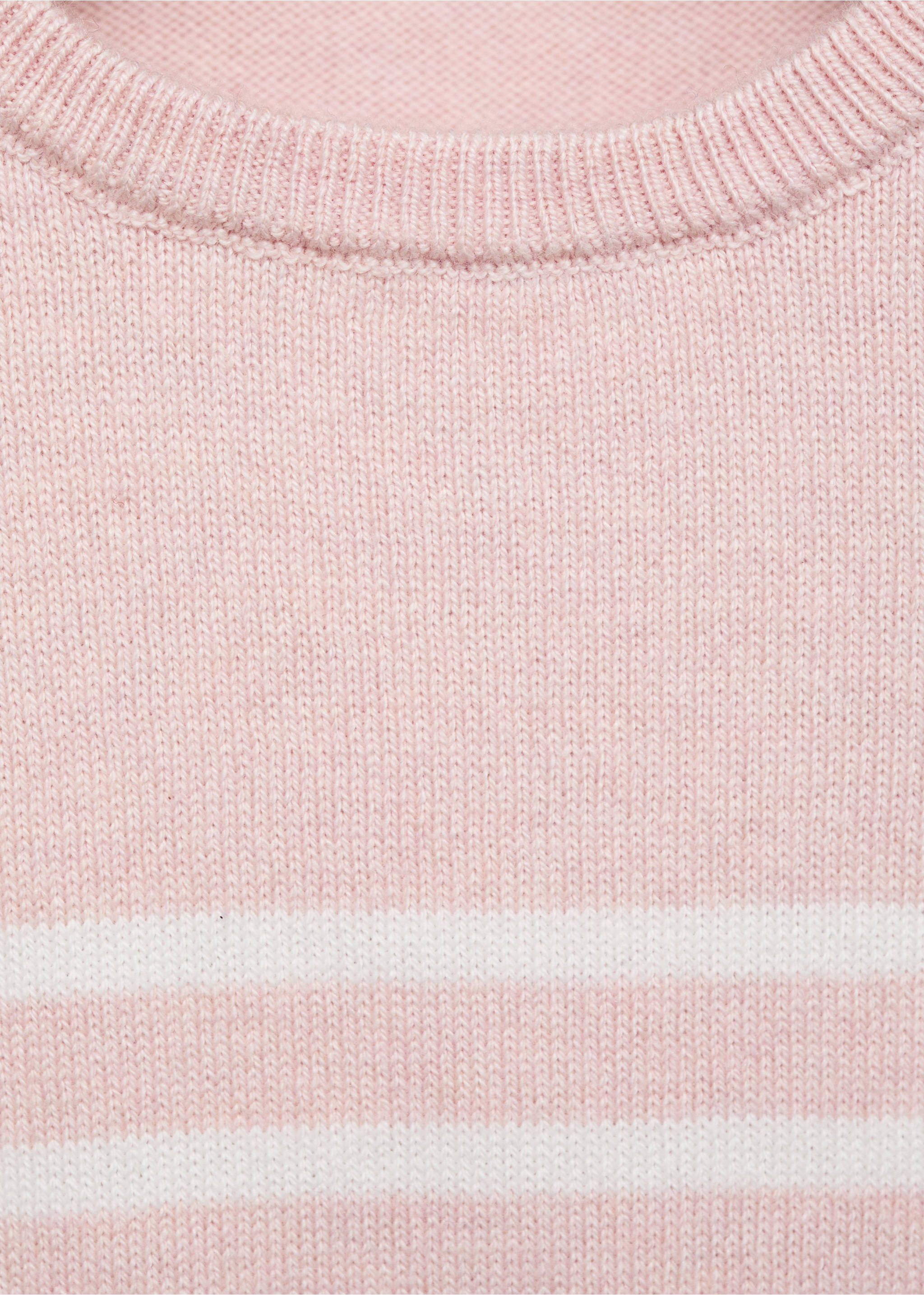 Knit striped sweater - Details of the article 8, Pastel Pink. Ref: 17092913-00.