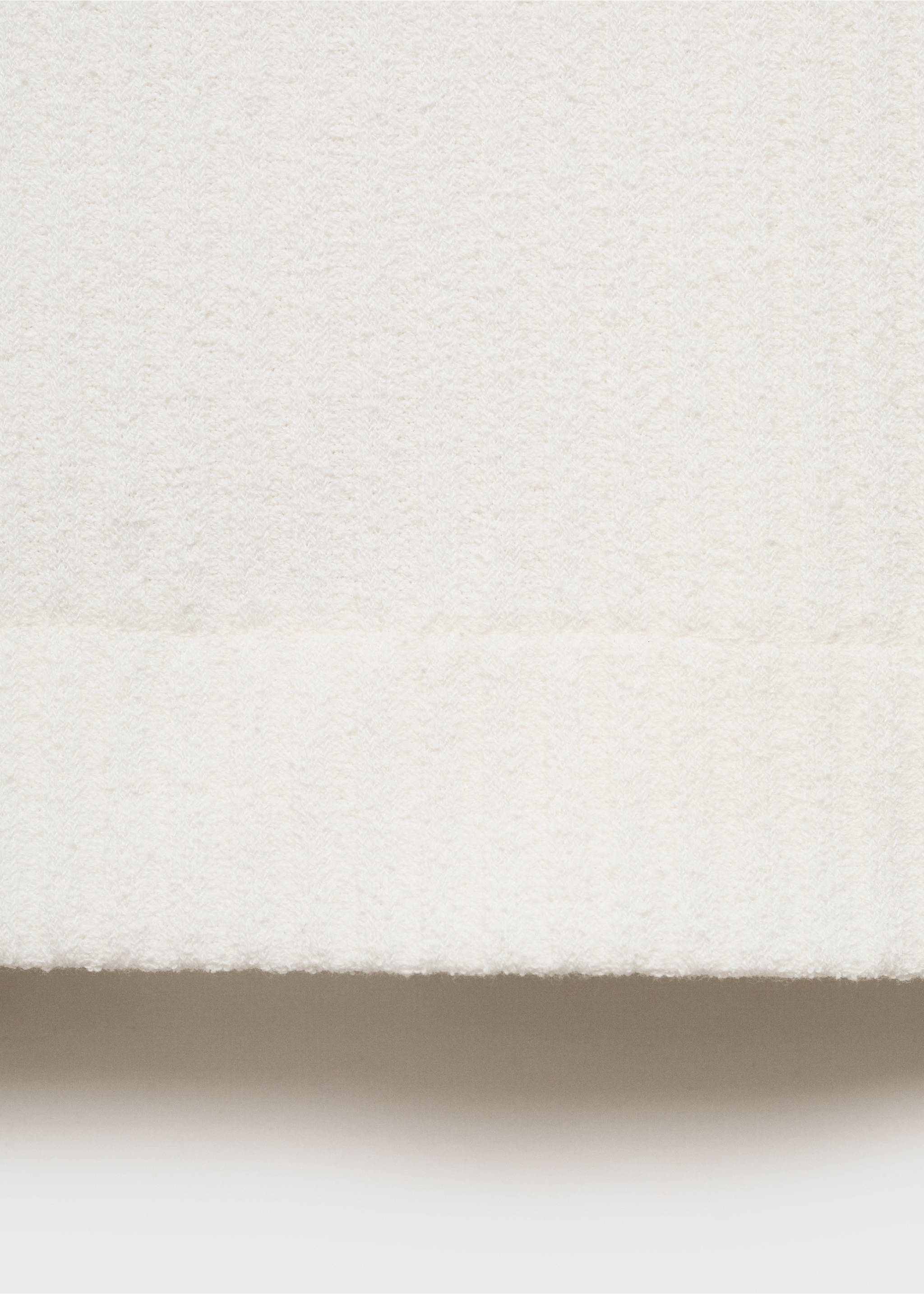 Textured knitted polo shirt - Details of the article 0, Off White. Ref: 17092921-00.