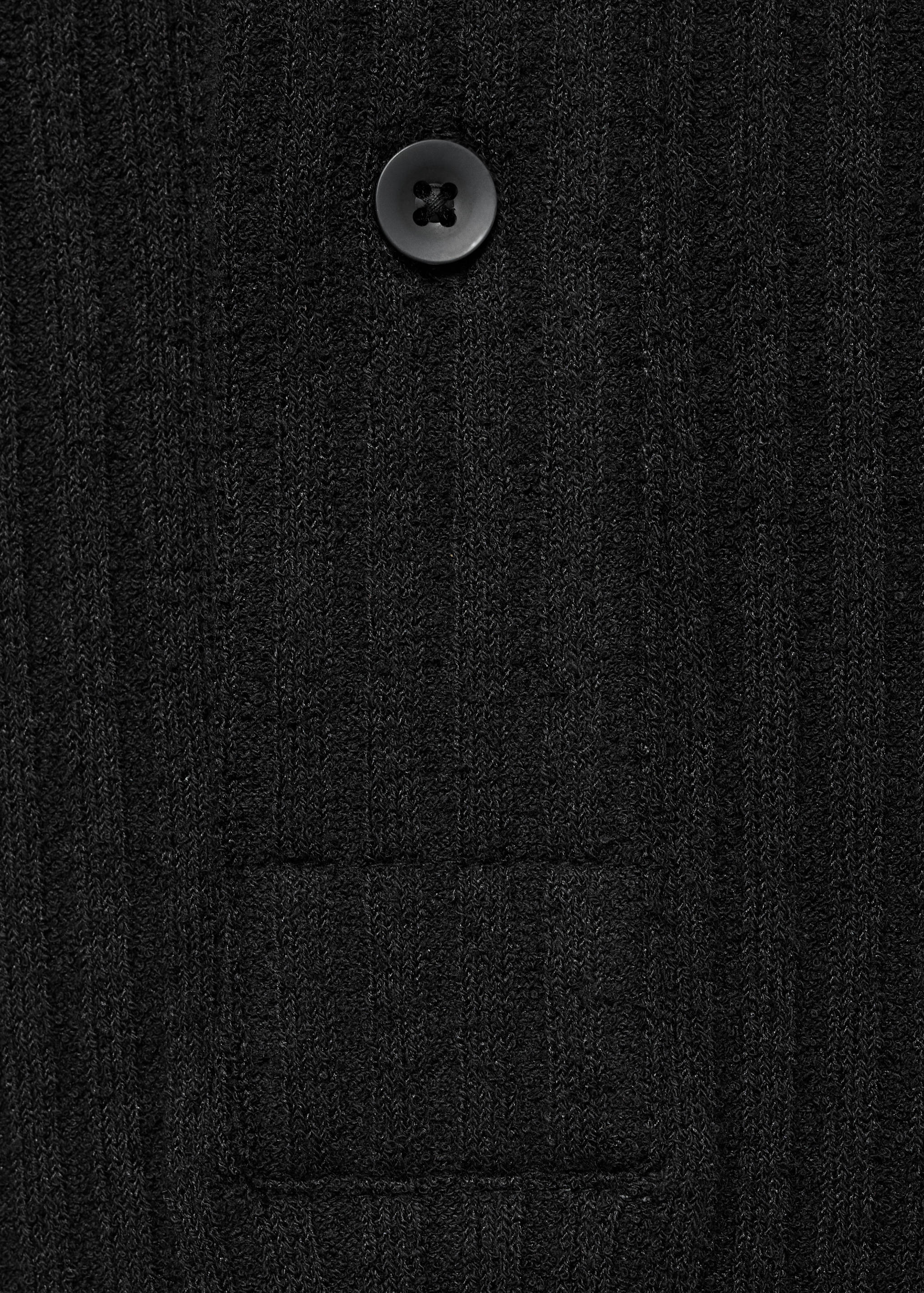 Textured knitted polo shirt - Details of the article 8