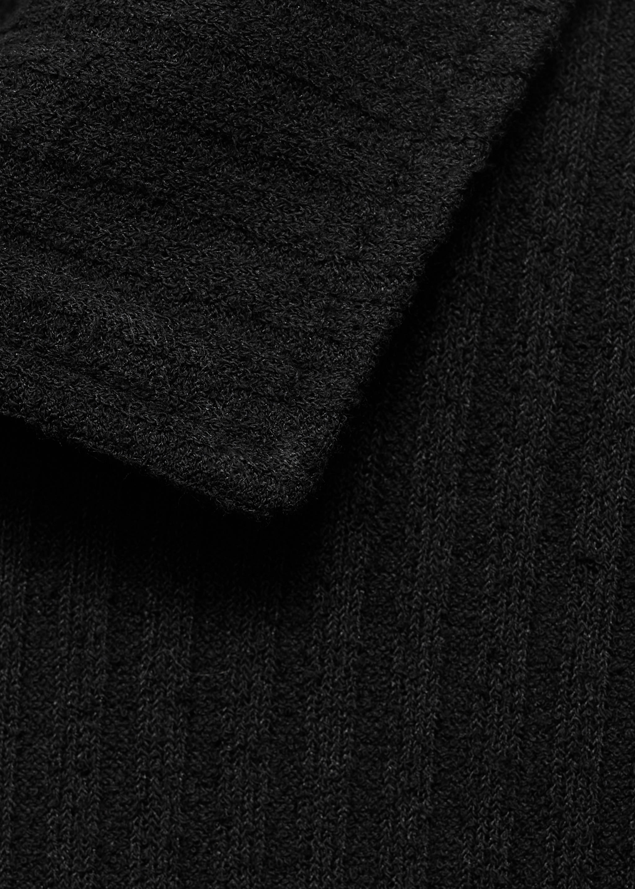 Textured knitted polo shirt - Details of the article 0