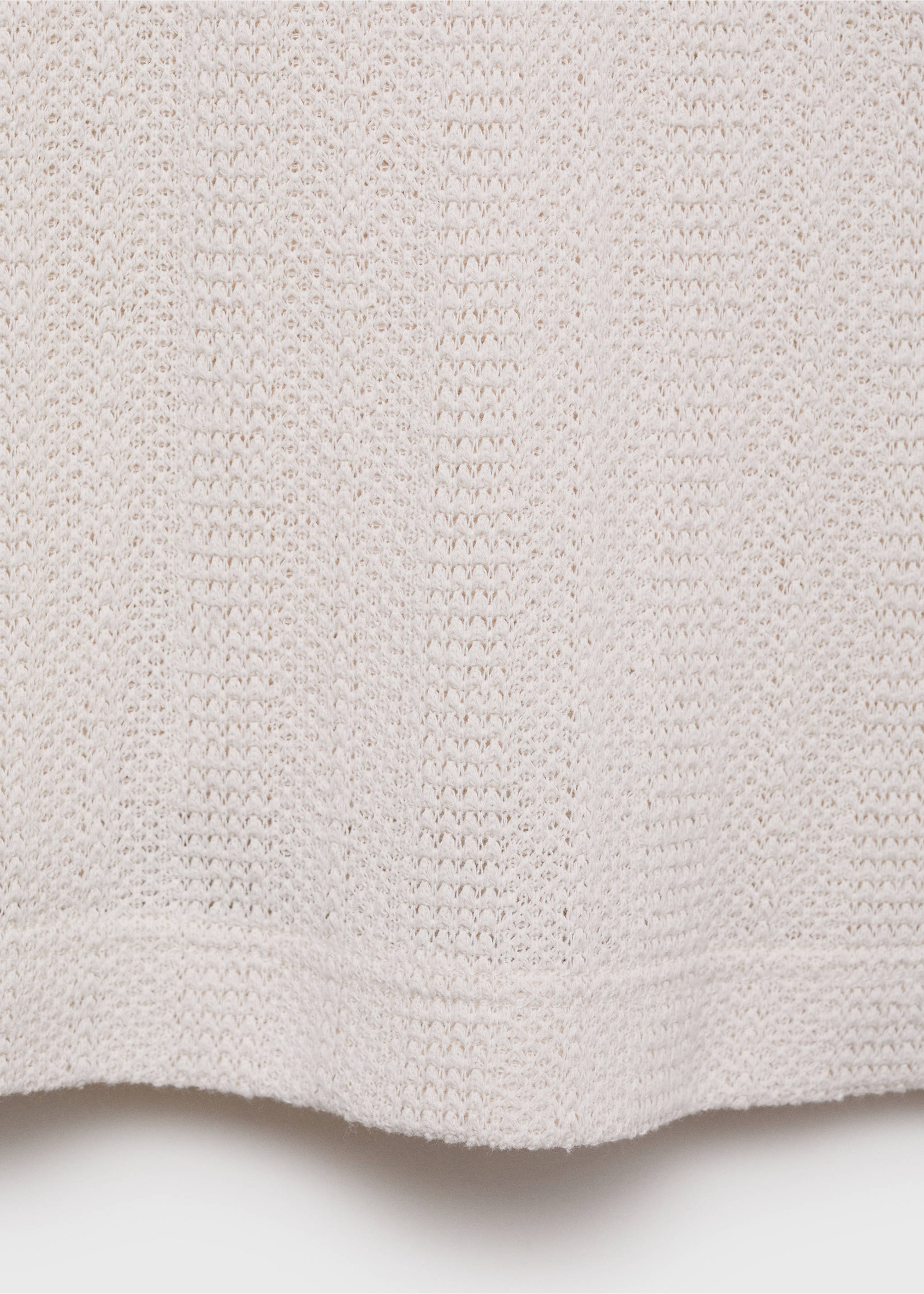 Polo maille ajourée coton - Détail de l'article 0, Blanc cassé. Ref: 17092922-00.