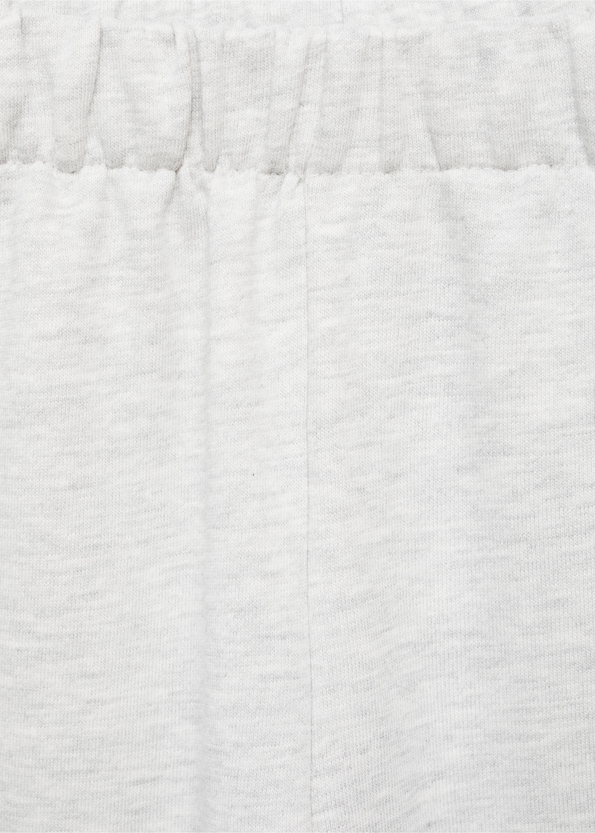 Cotton joggers with elastic waist - Details of the article 8, Light Heather Grey. Ref: 17092925-00.