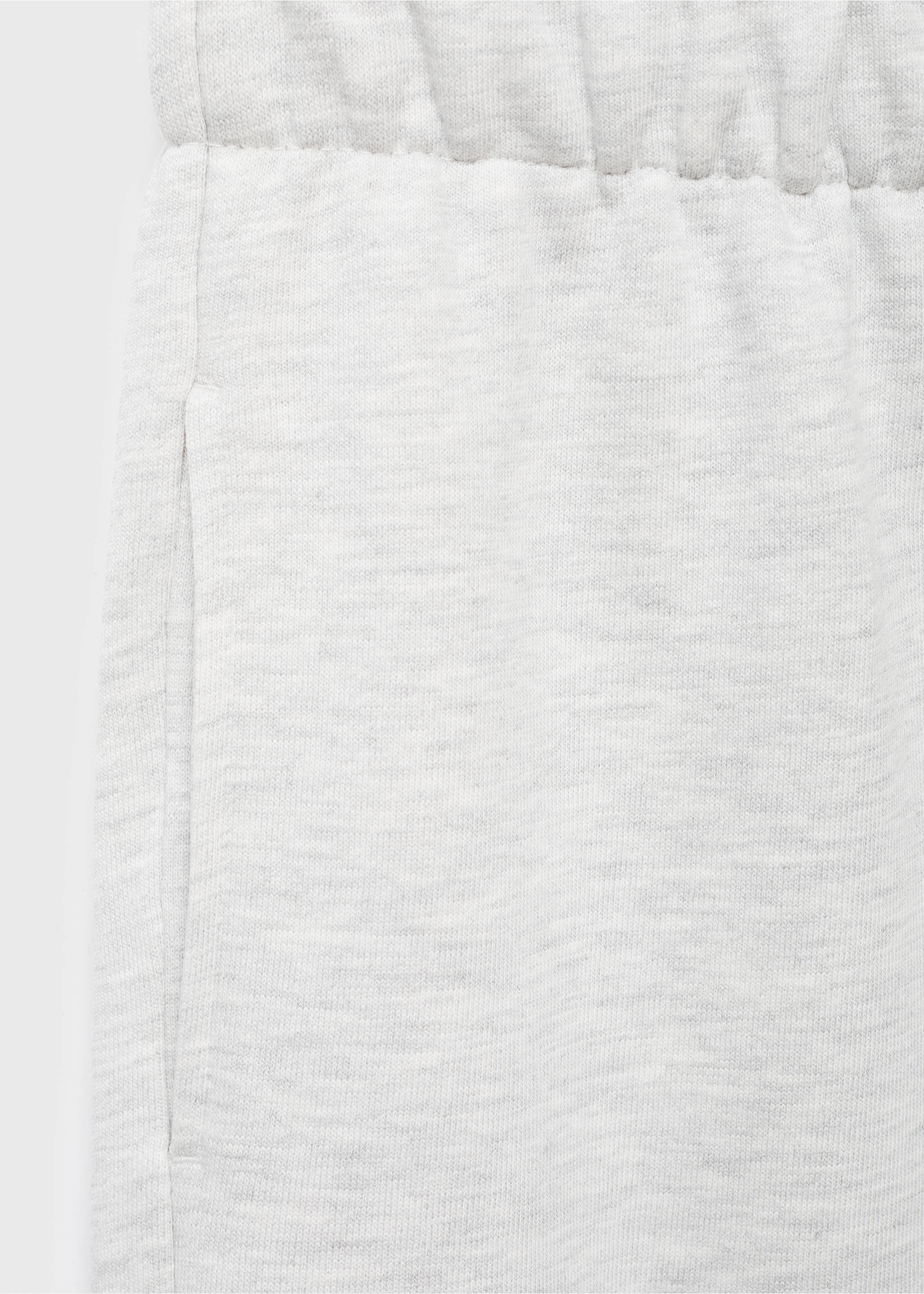 Cotton joggers with elastic waist - Details of the article 0, Light Heather Grey. Ref: 17092925-00.