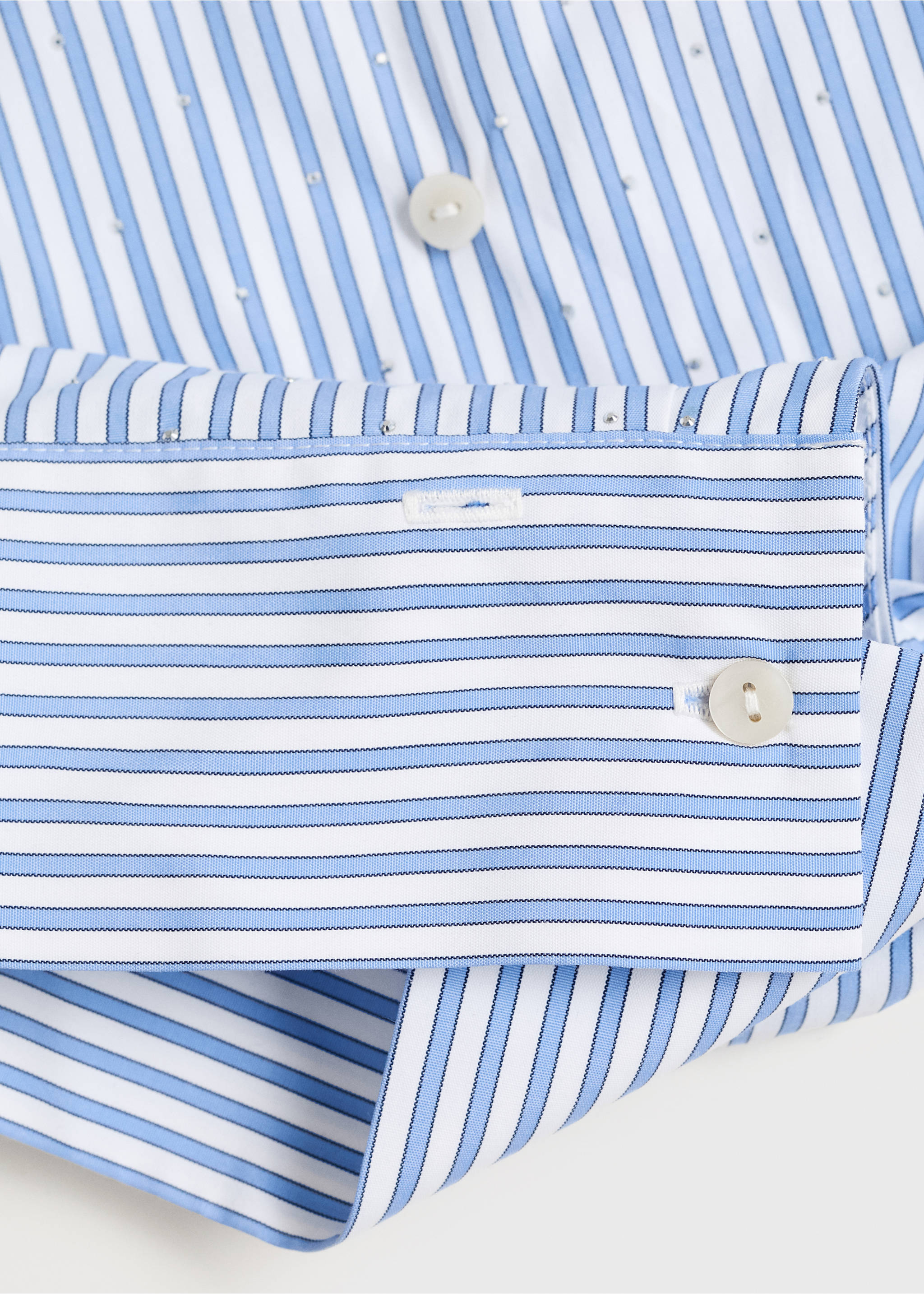 Chemise crop strass - Détail de l'article 0, Bleu. Ref: 17092927-00.
