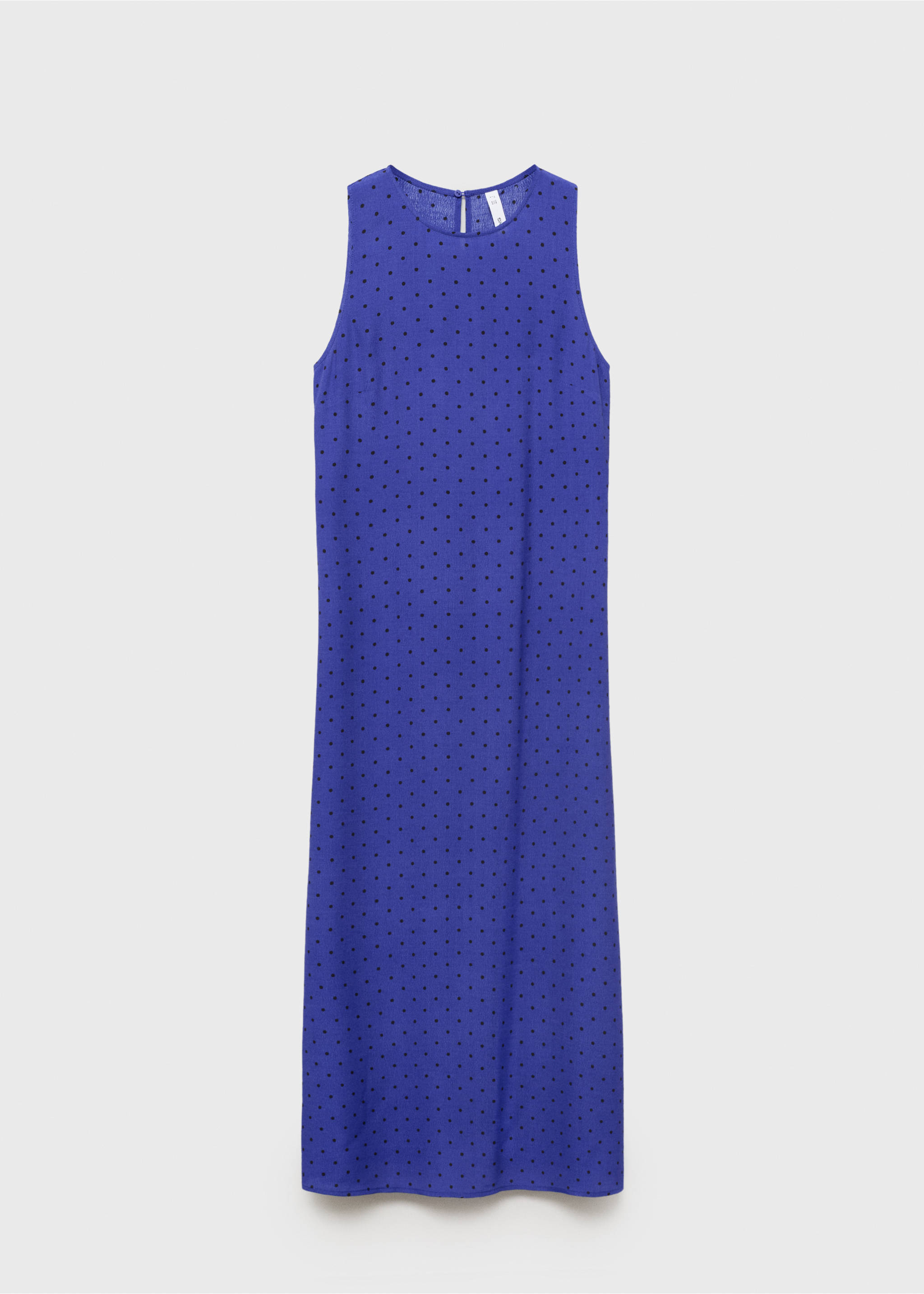 Polka-dot dress with bow - Article without model, Blue. Ref: 17092928-00.