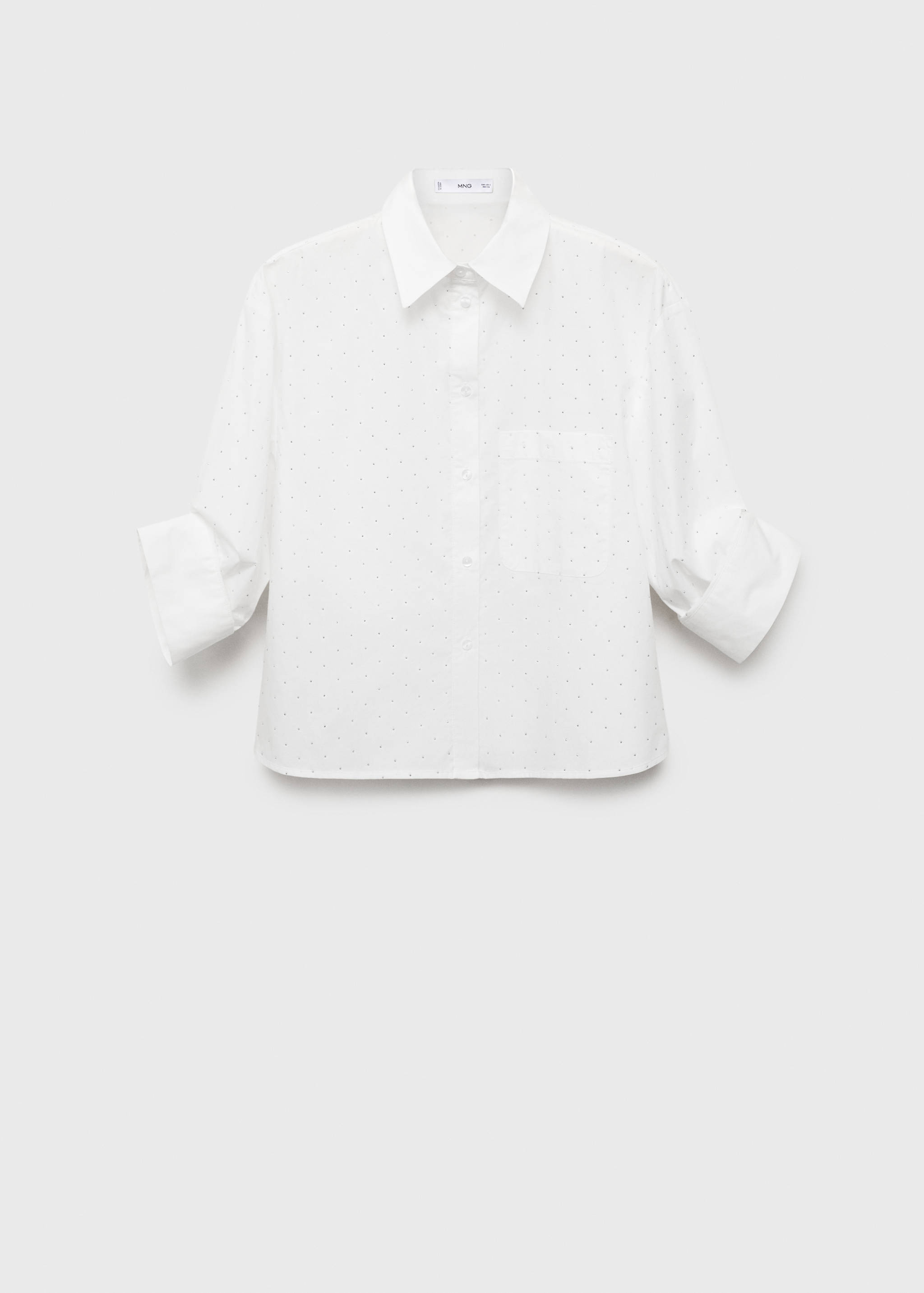 Chemise crop strass - Article sans modèle