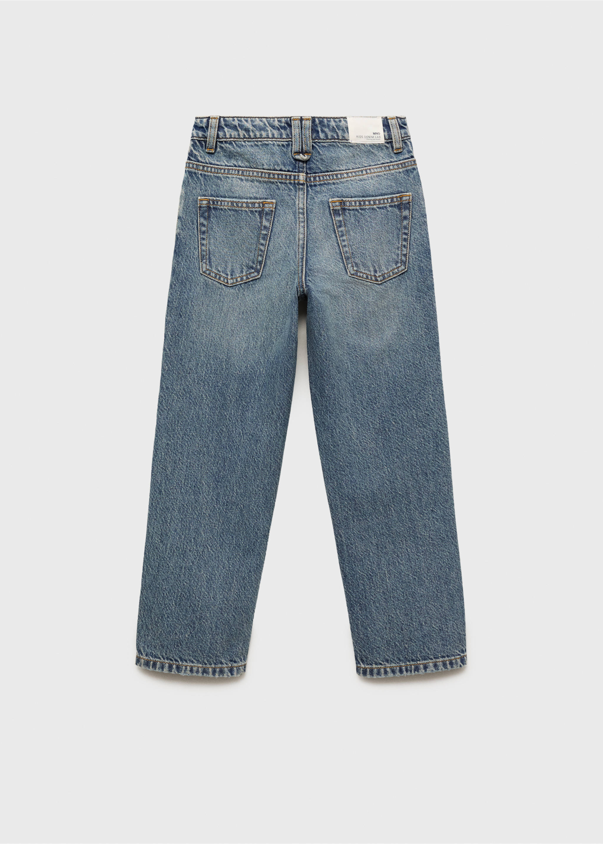 Džíny dad fit - Zadní strana zboží, Středně modrá vintage. Ref: 17093274-00.