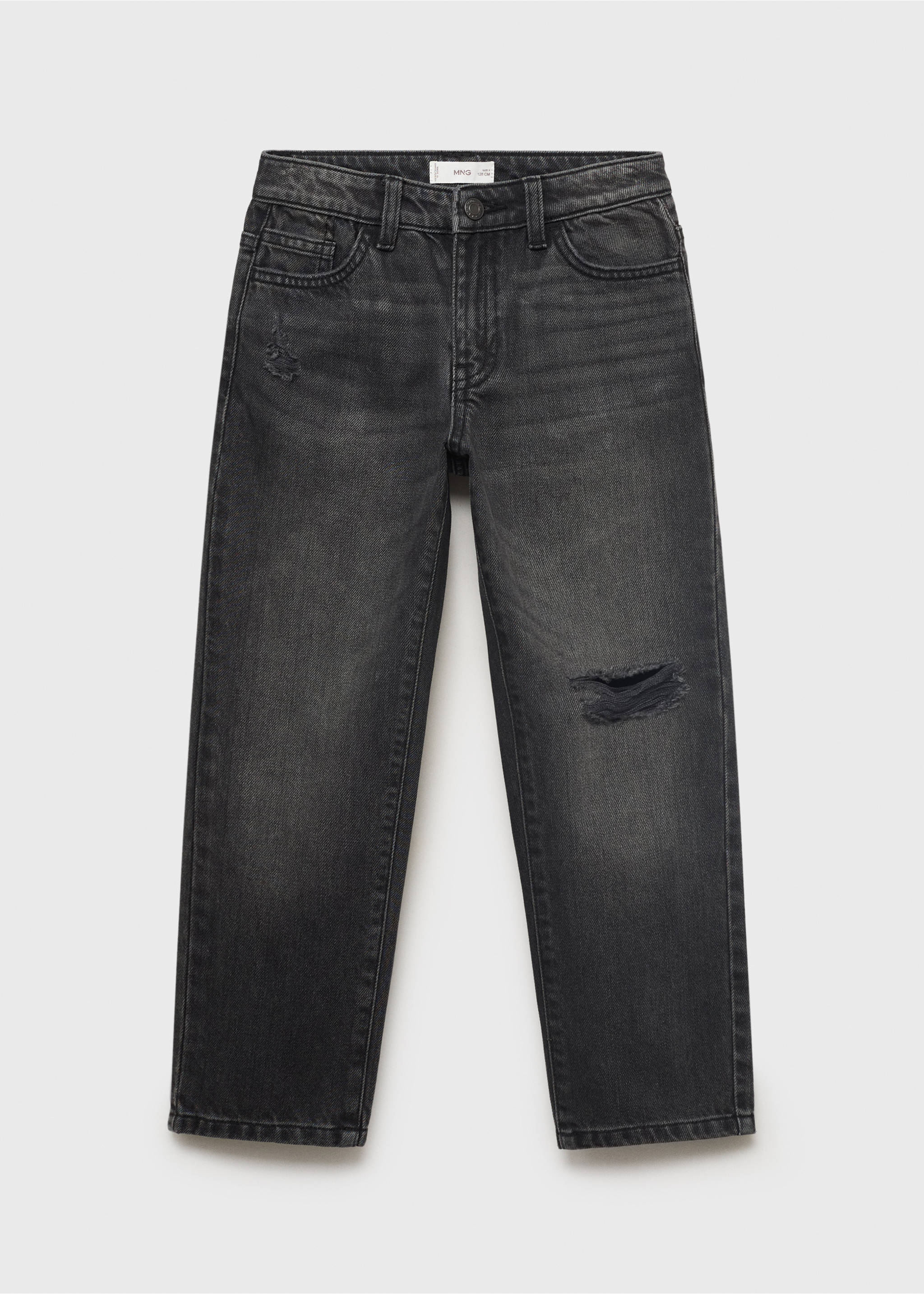 Dad-fit jeans - Article without model, Black denim. Ref: 17093274-00.