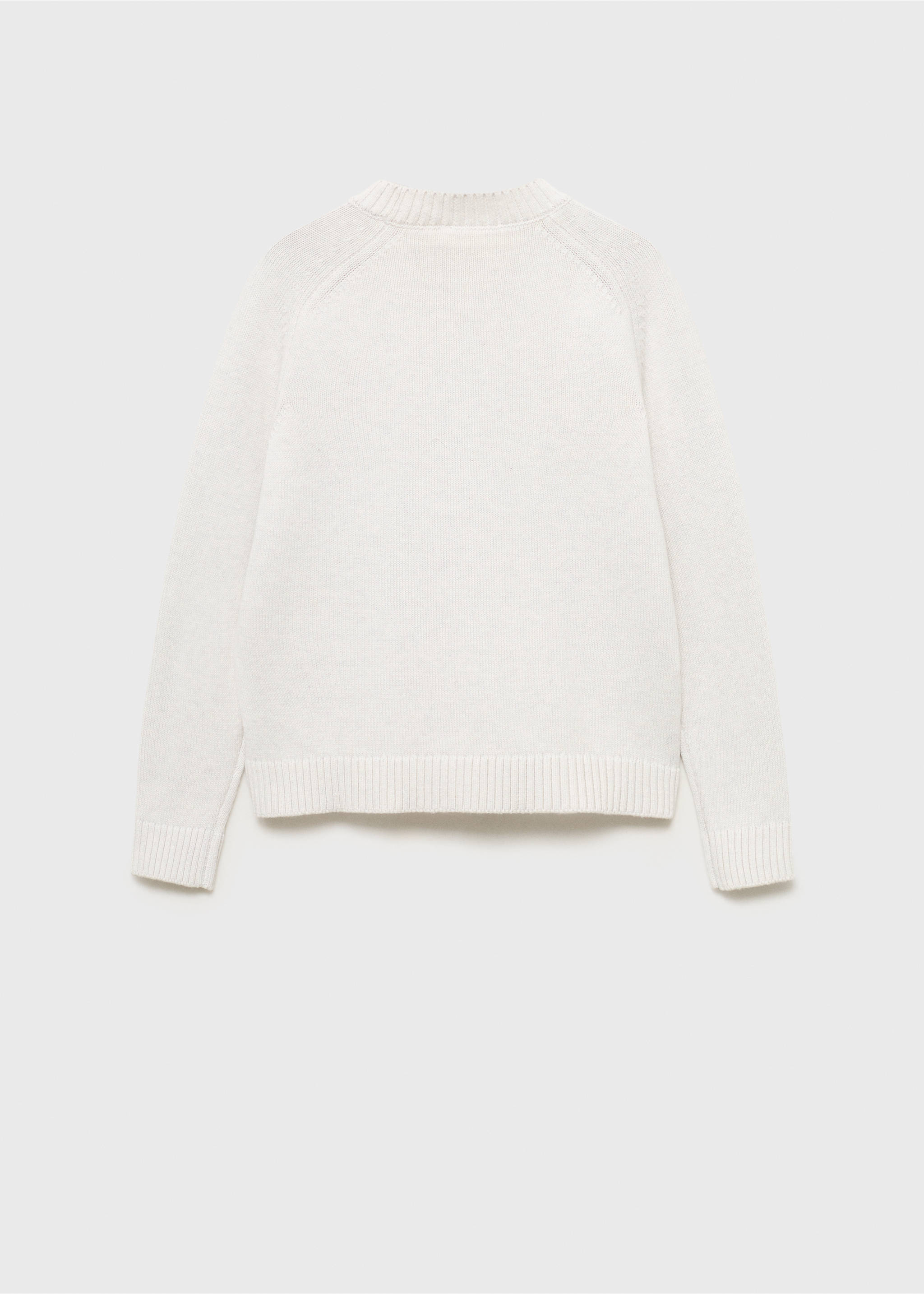 Knitted cotton sweater - Reverse of the article, Light/Pastel Grey. Ref: 17093277-00.