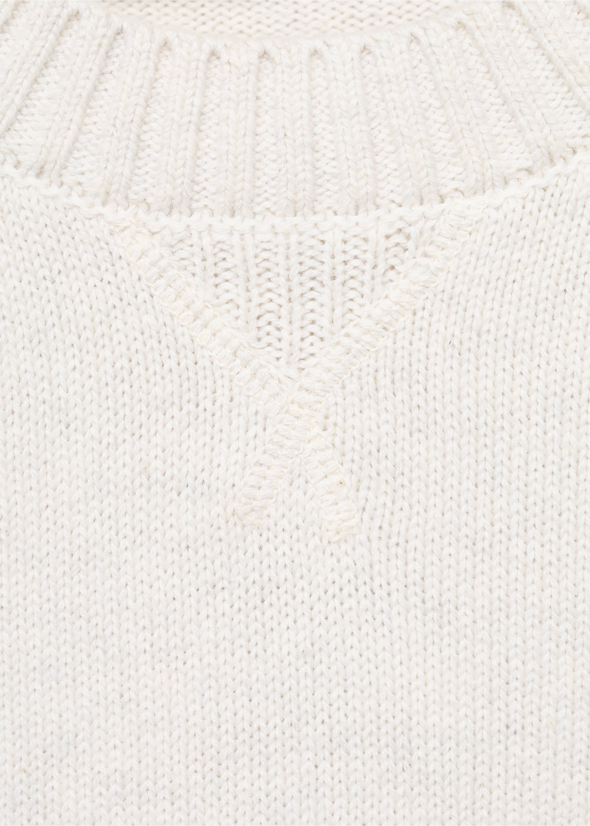 Knitted cotton sweater - Details of the article 8, Light/Pastel Grey. Ref: 17093277-00.