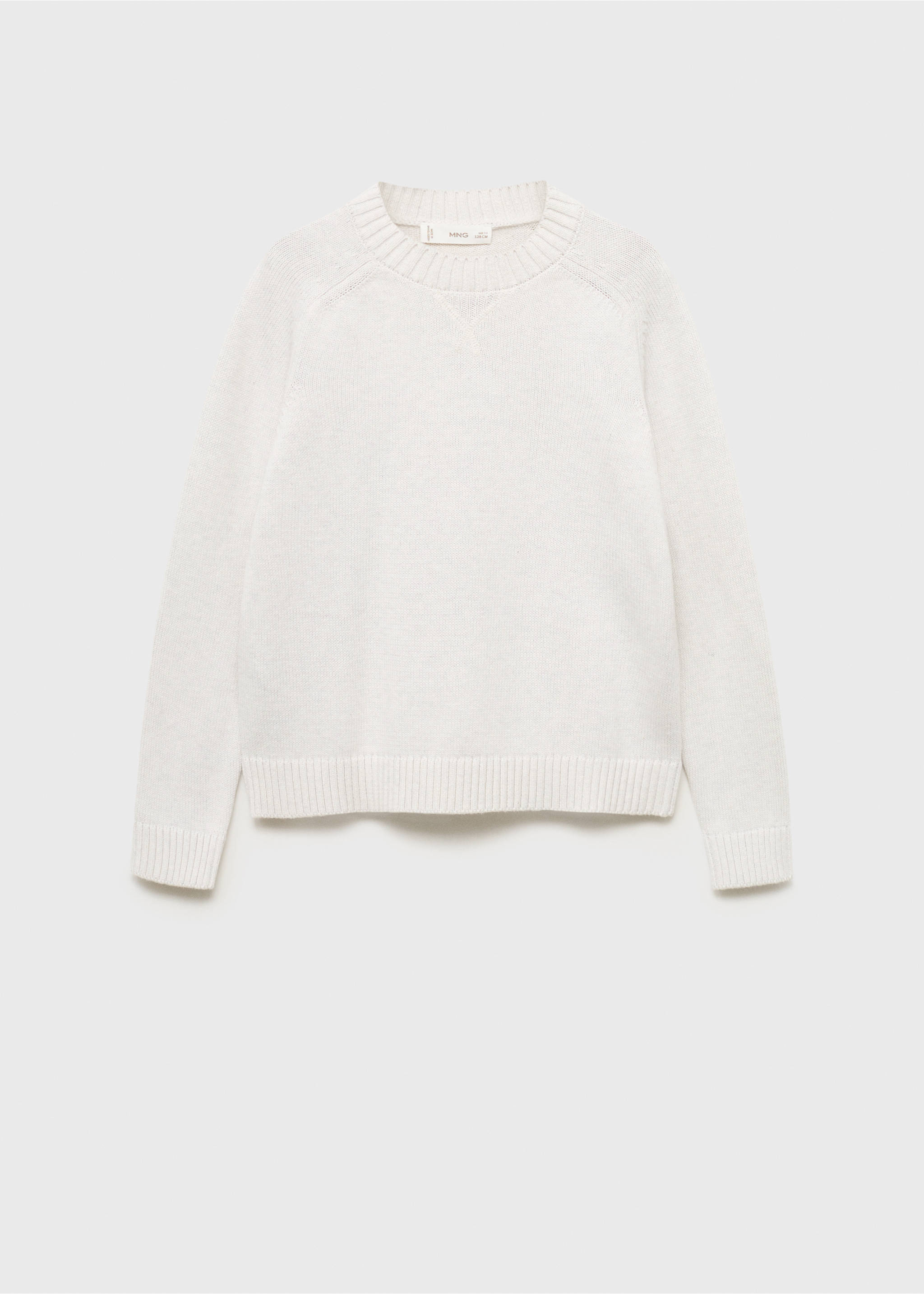 Knitted cotton sweater - Article without model, Light/Pastel Grey. Ref: 17093277-00.