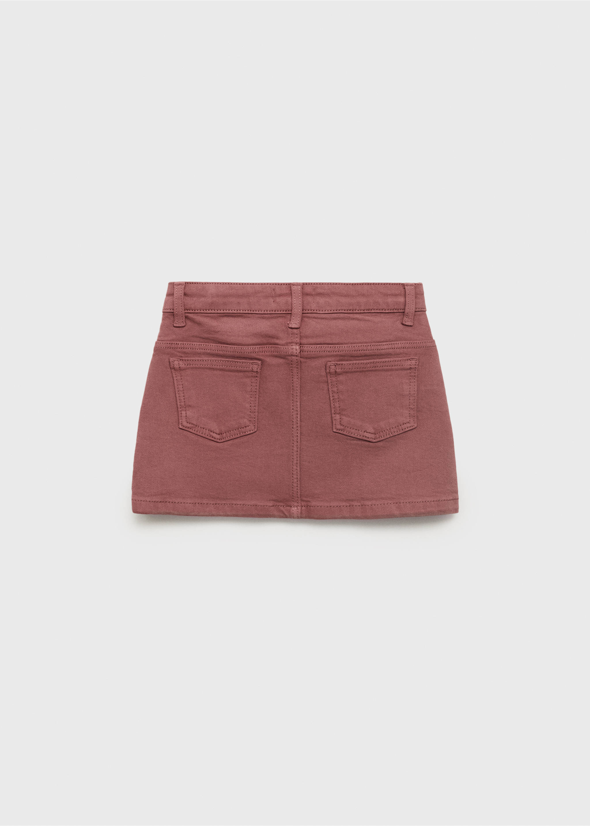 Denim skirt - Reverse of the article, Cherry. Ref: 17093278-00.