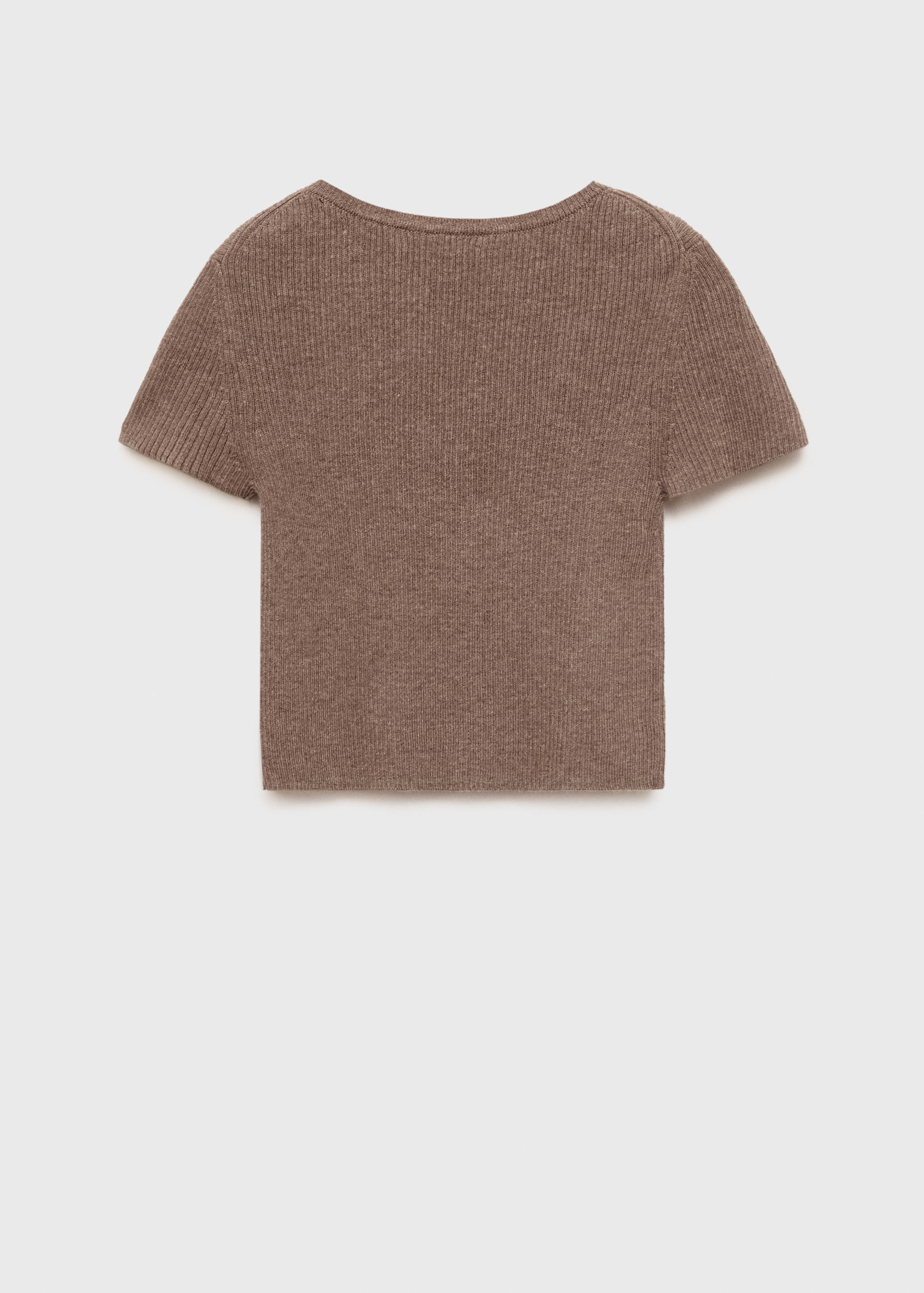 Ribbstickad t-shirt - Artikelns baksida