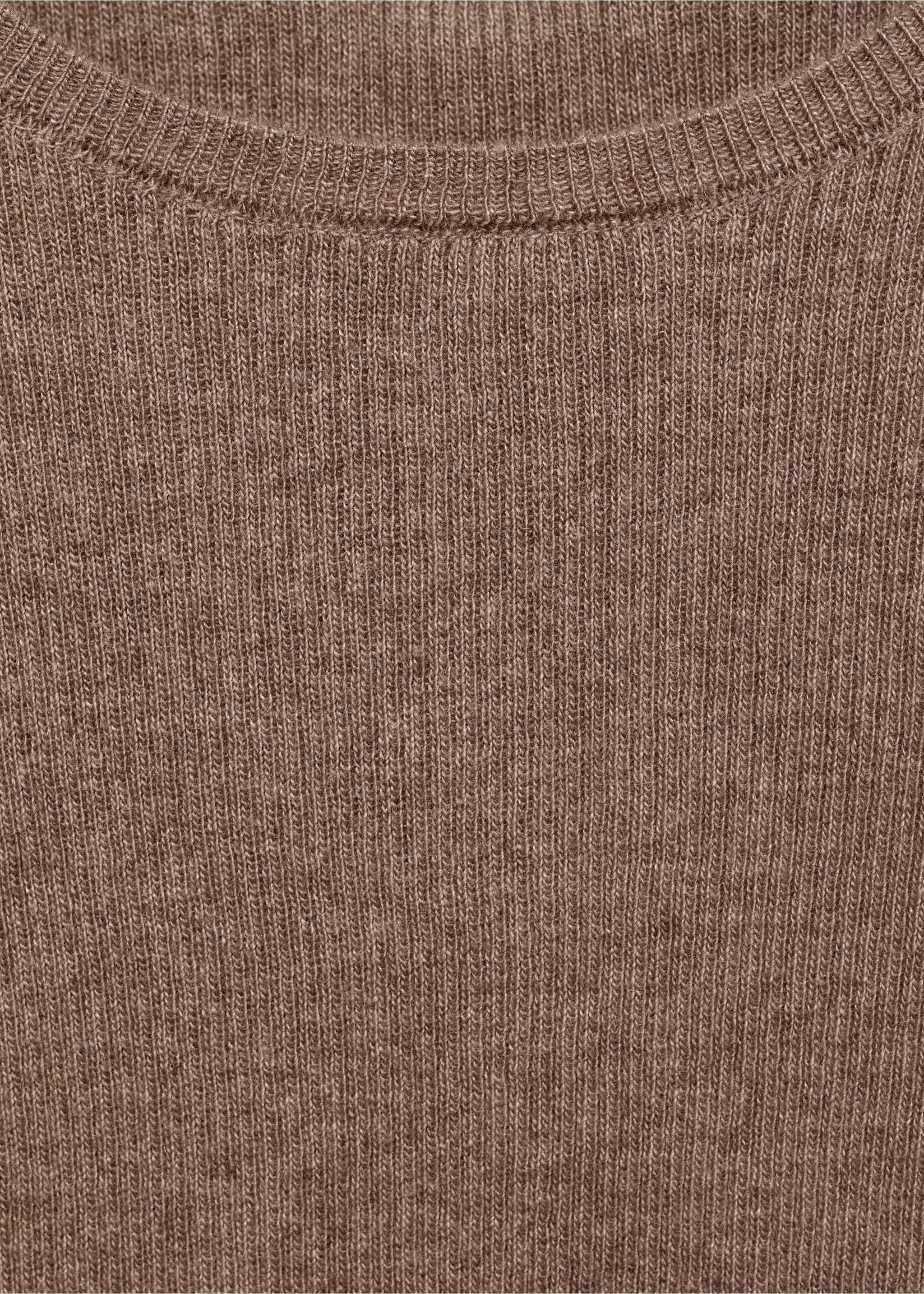 T-shirt maille côtelée - Détail de l'article 8, Marron. Ref: 17093279-00.