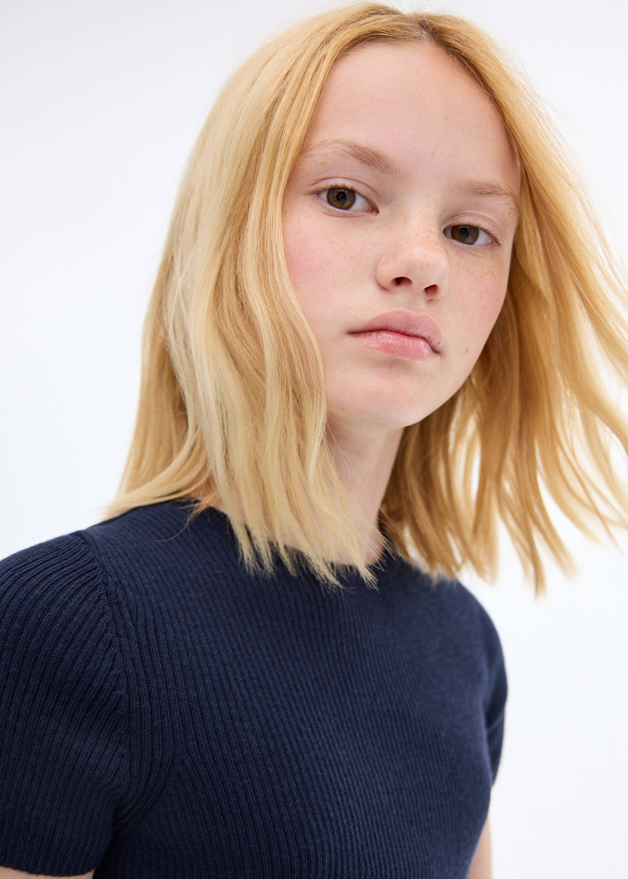 Ribbstickad t-shirt - Detaljer om artikeln 1