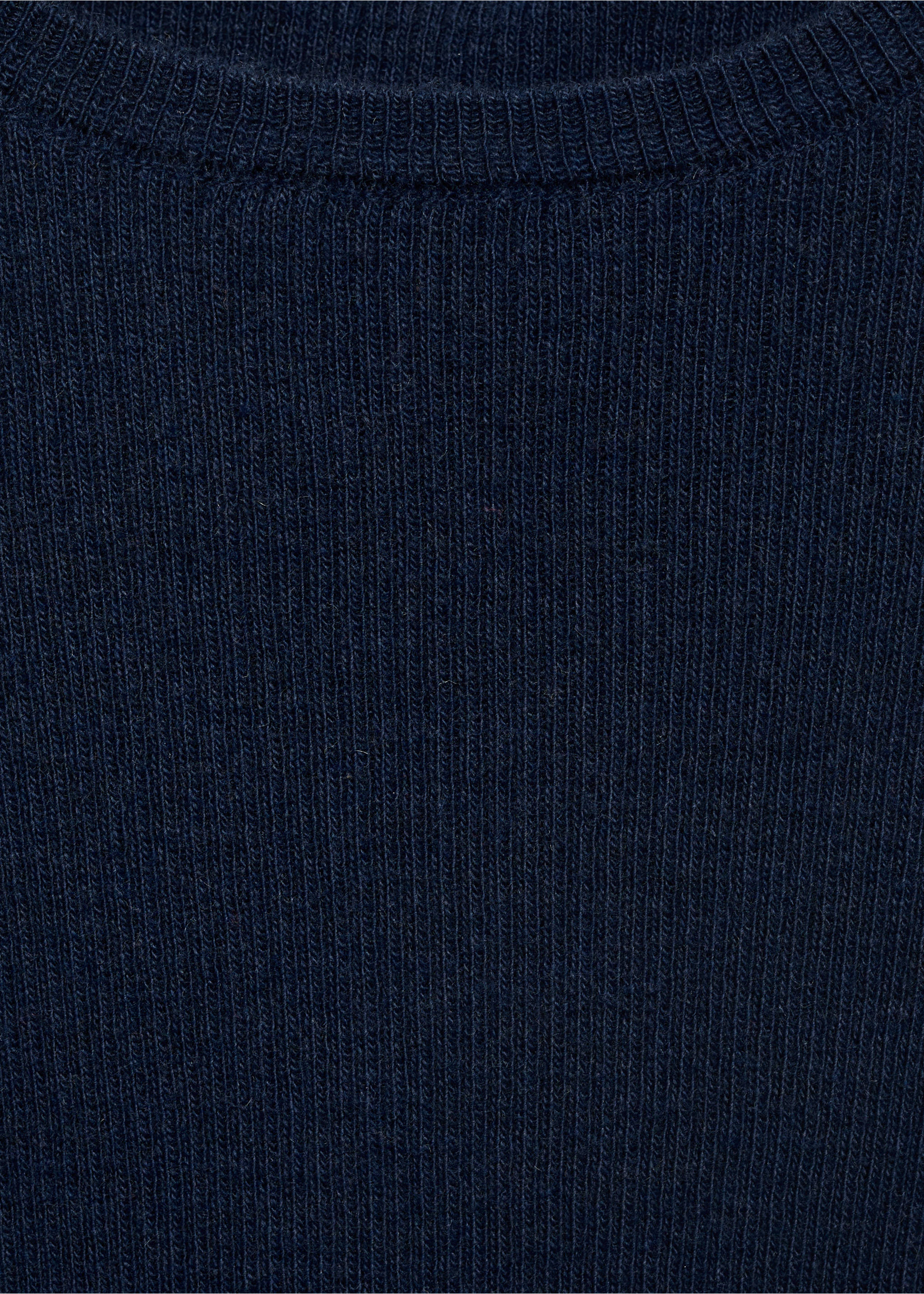 T-shirt maille côtelée - Détail de l'article 8, Bleu marine. Ref: 17093279-00.