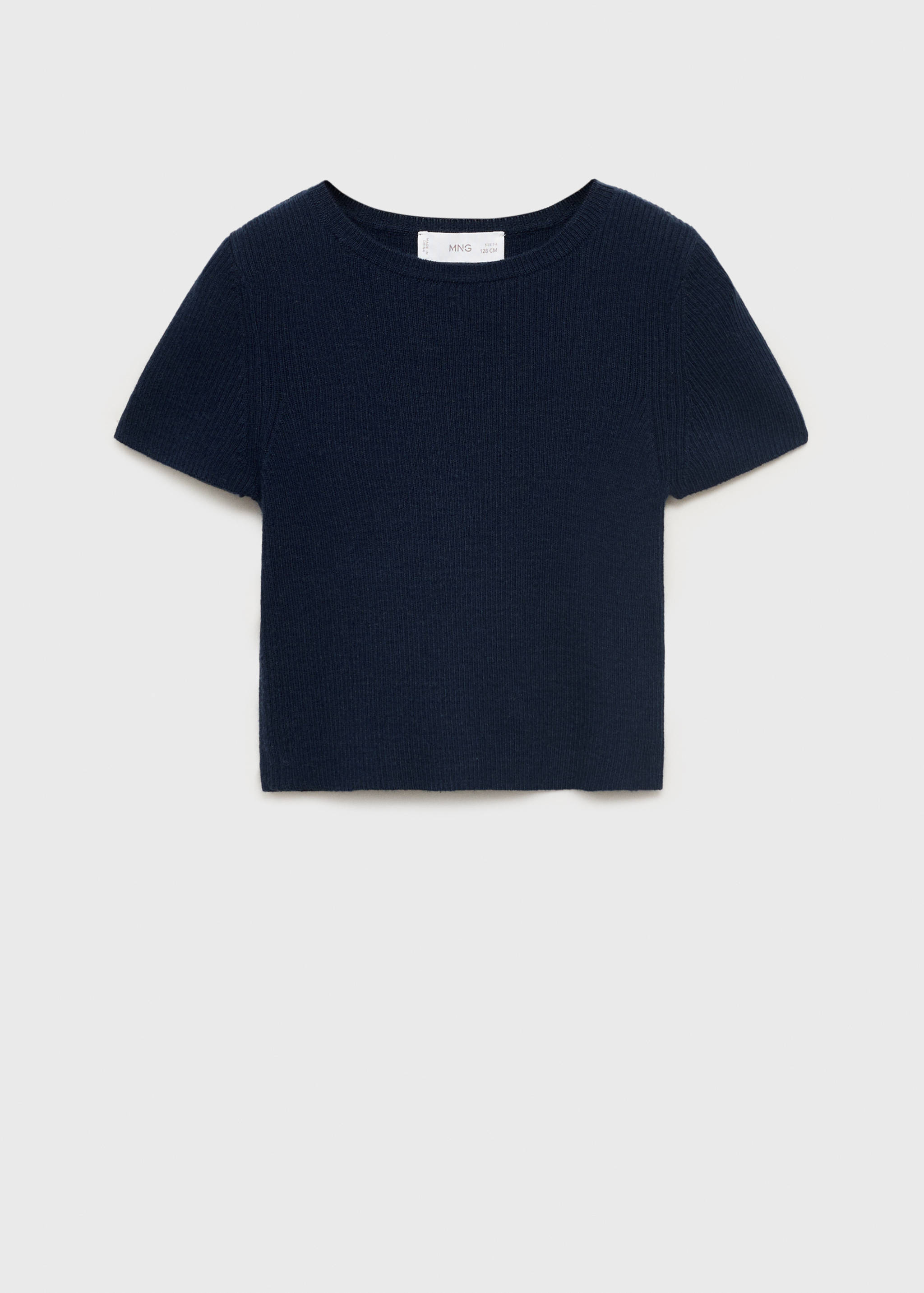 Ribbstickad t-shirt - Artikel utan modell