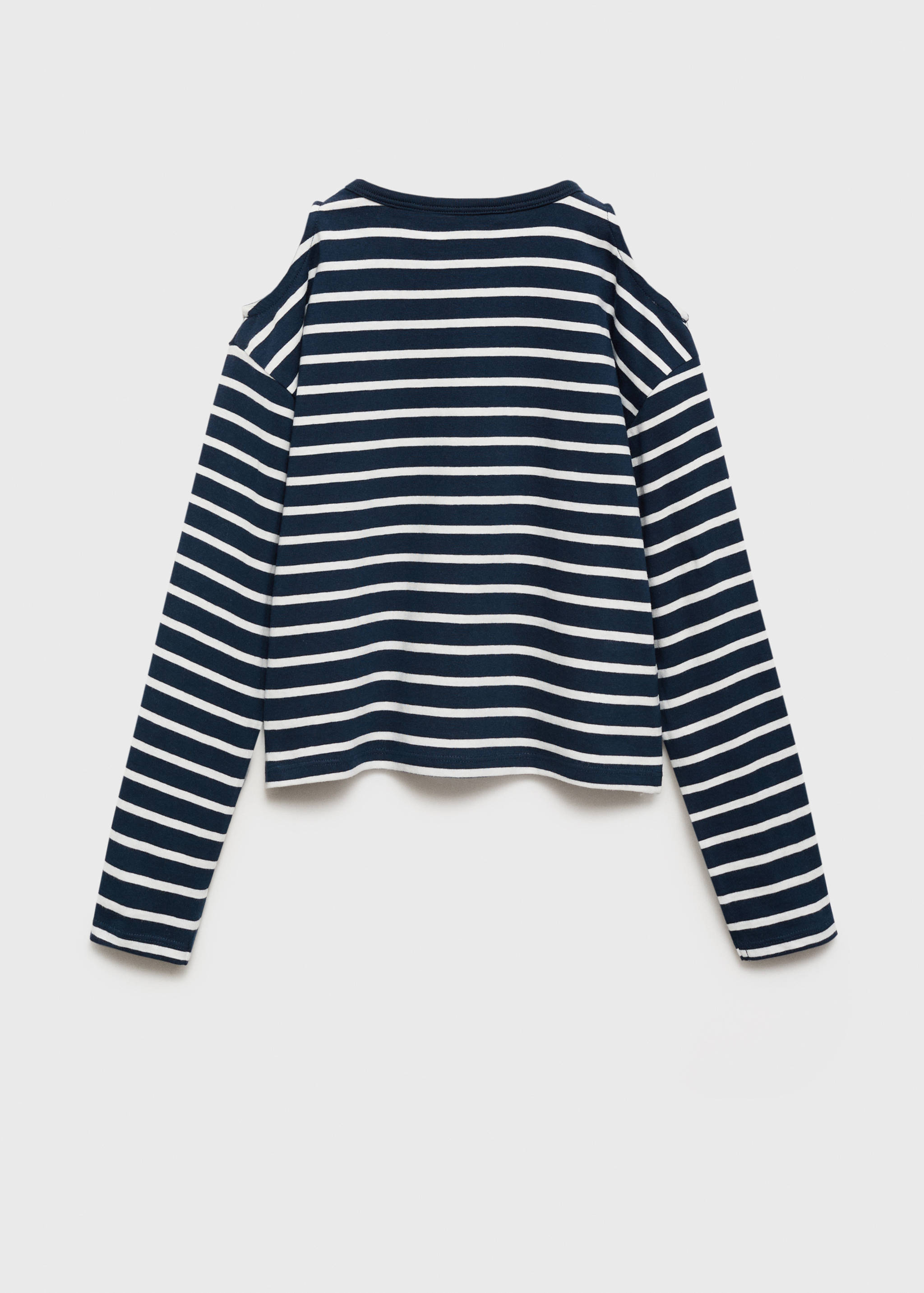Striped t-shirt with cut-out - Reverse of the article