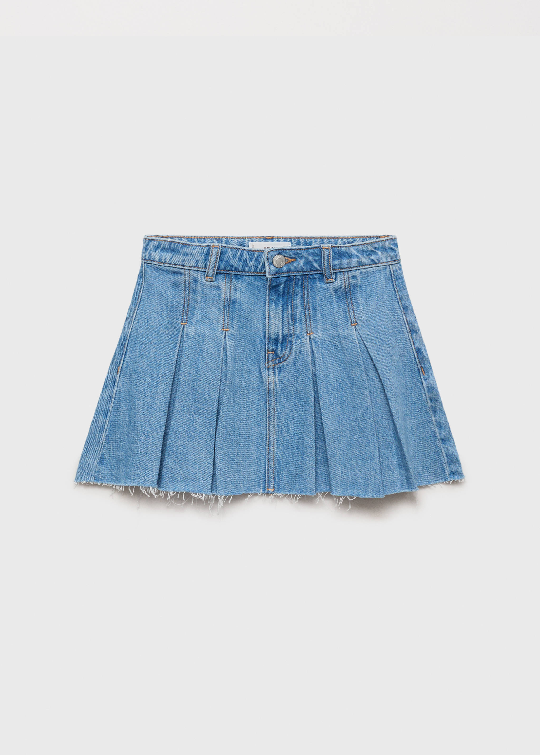 Pleated denim skirt - Article without model
