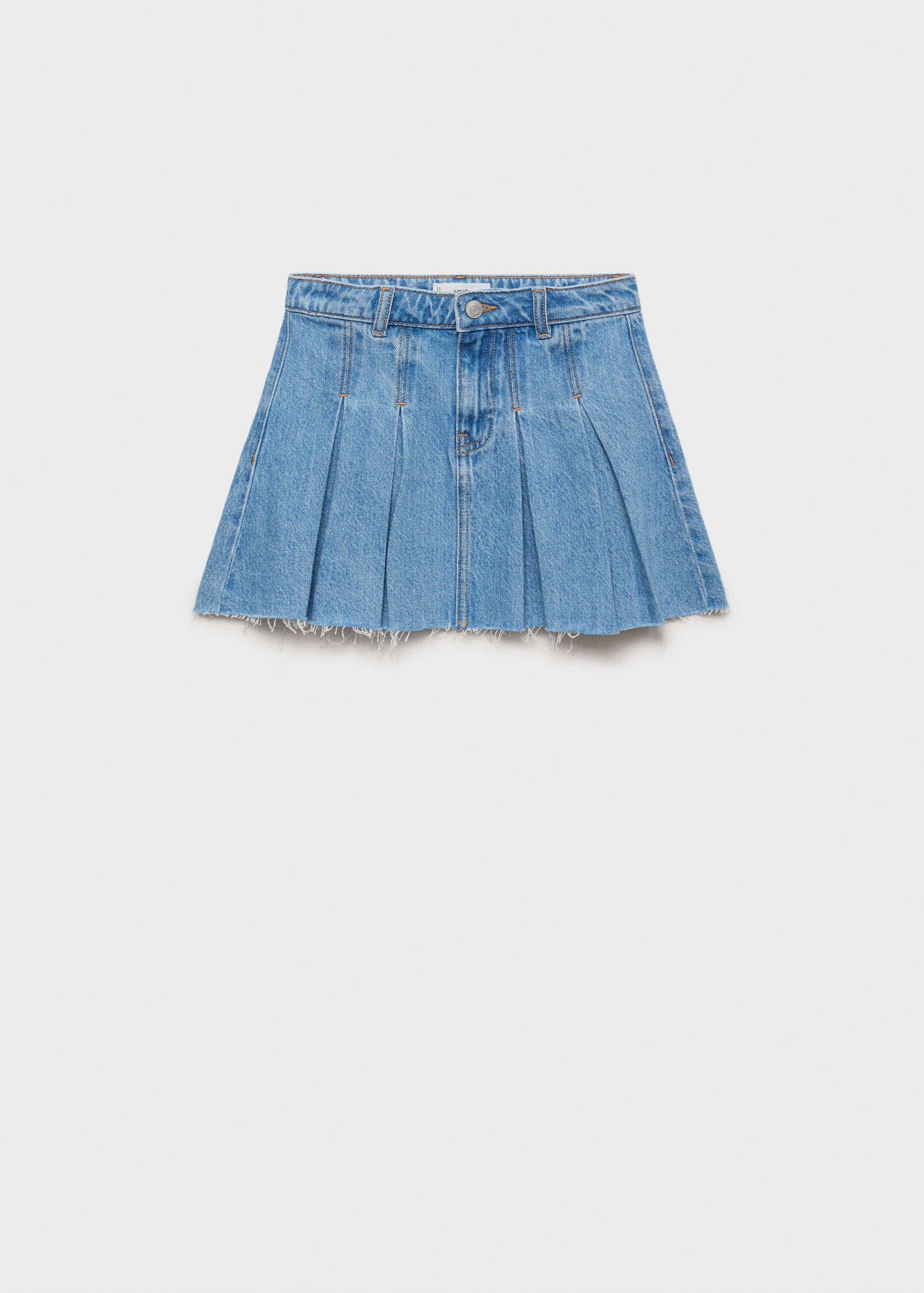 Pleated denim skirt - Article without model