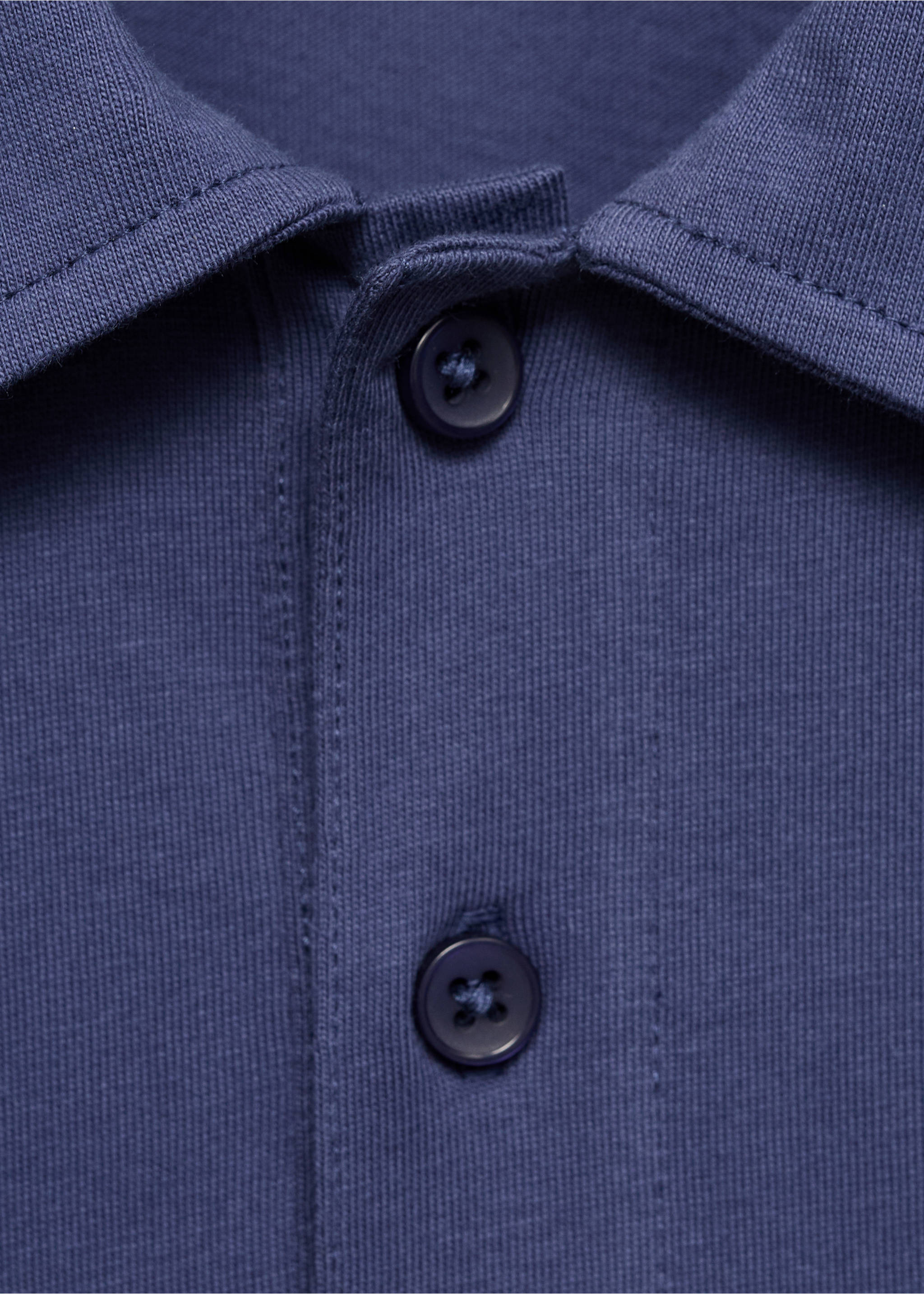 Printed cotton polo shirt - Details of the article 8, Navy. Ref: 17093285-00.