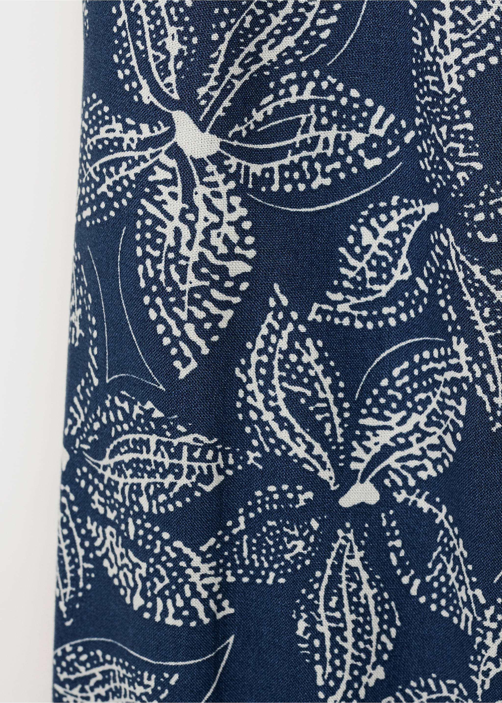 Flower print trousers - Details of the article 0, Navy. Ref: 17093289-00.