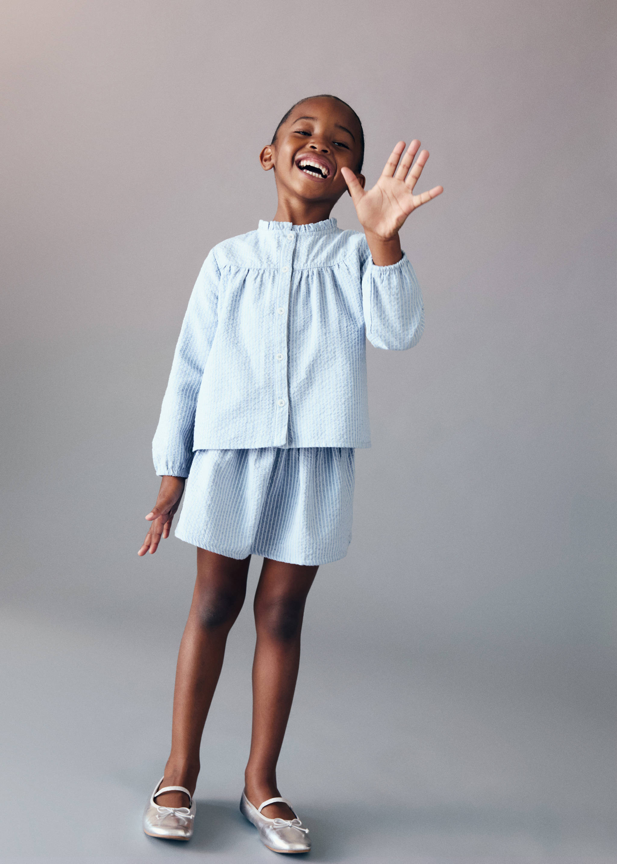 Striped cotton skirt - General plane