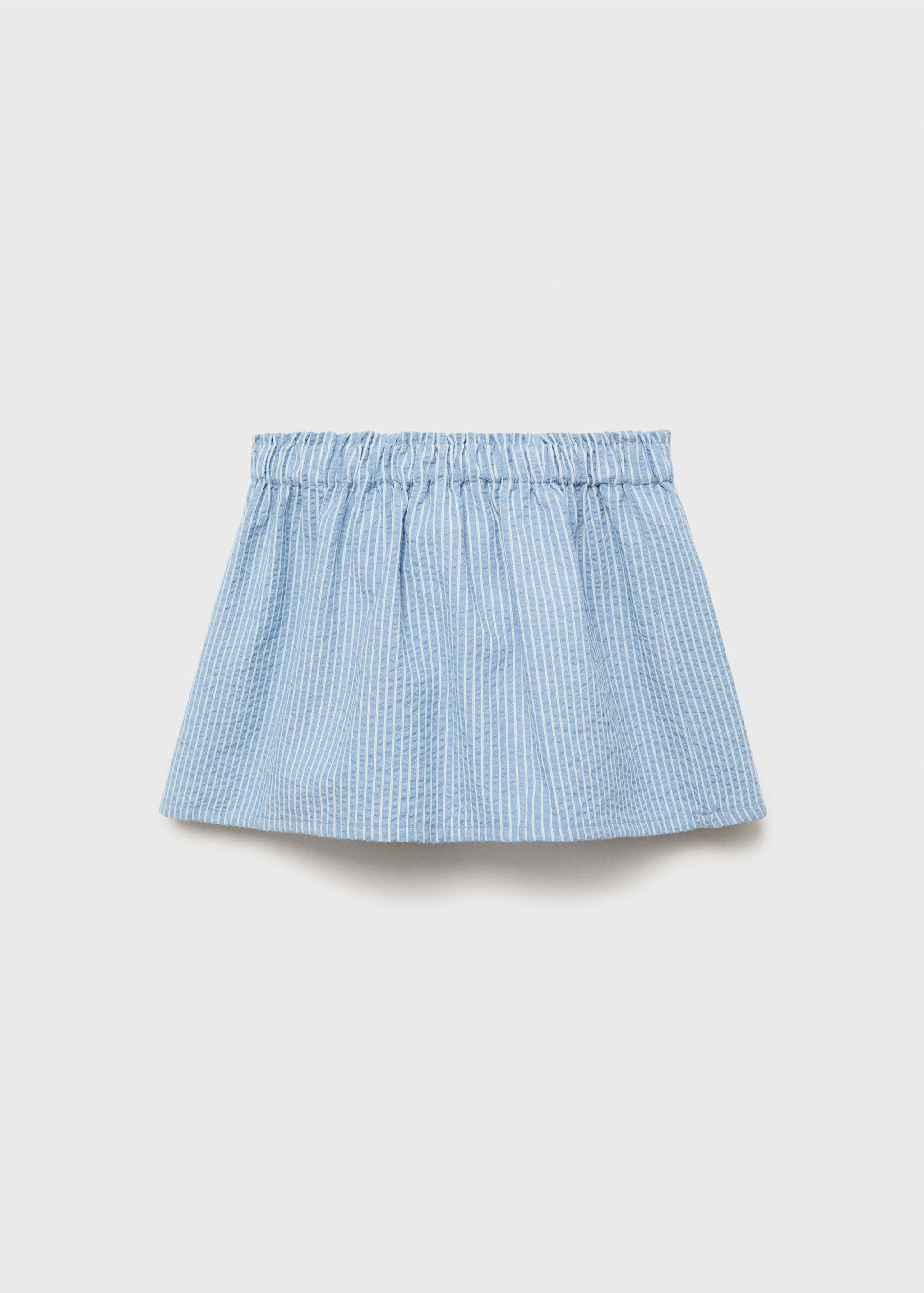 Striped cotton skirt - Article without model, Sky Blue. Ref: 17093290-00.