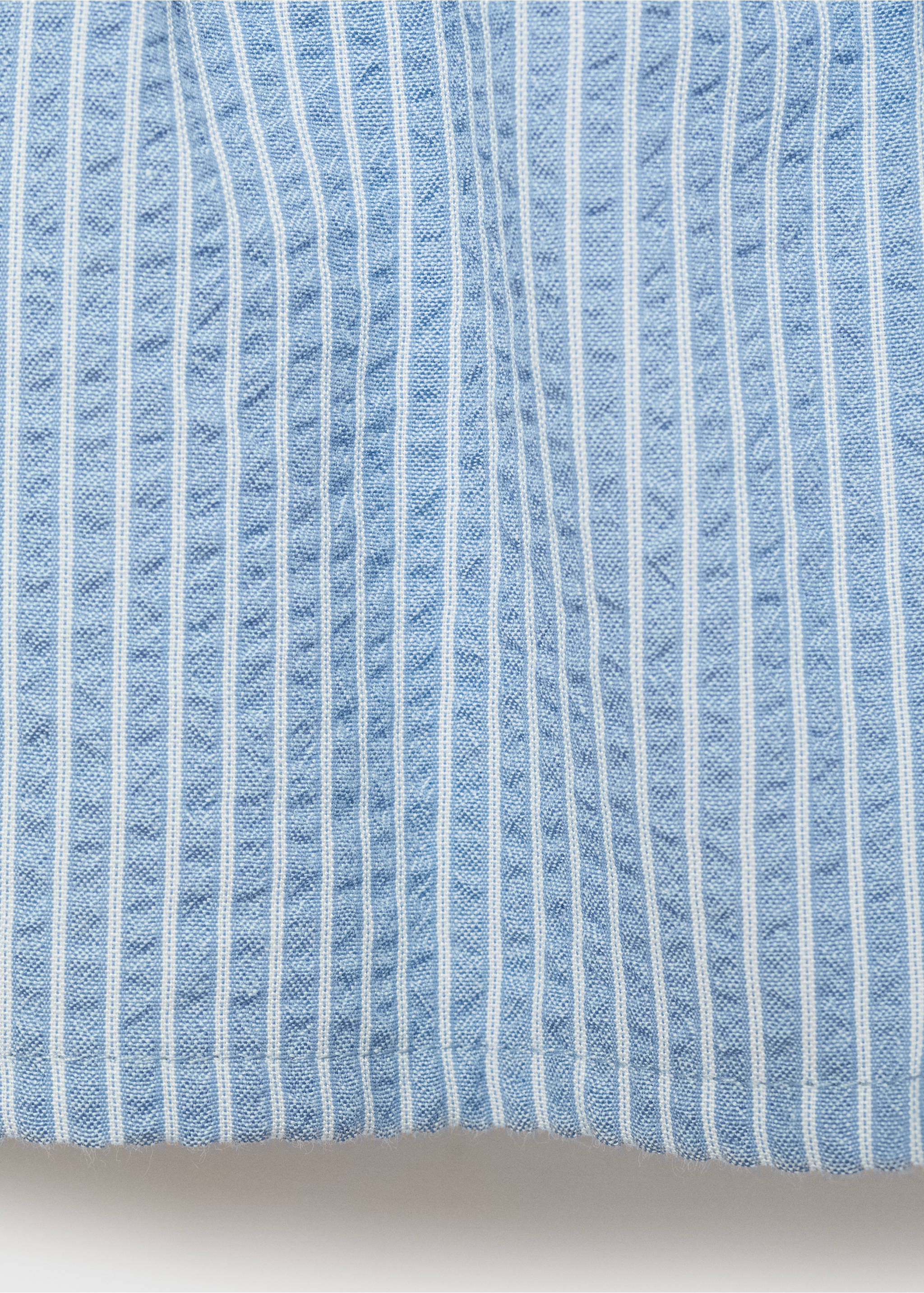 Striped cotton skirt - Details of the article 8, Sky Blue. Ref: 17093290-00.