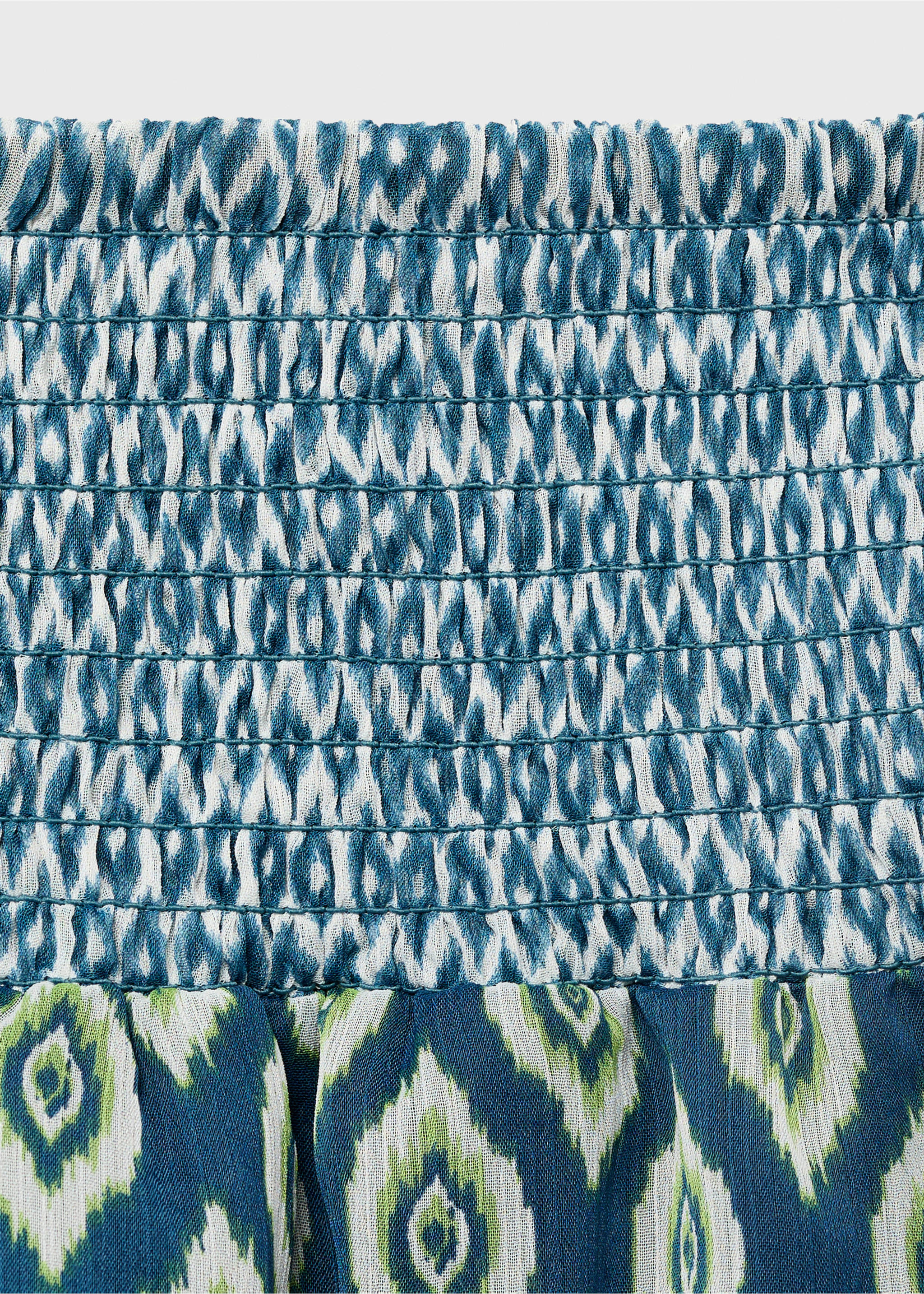 Printed ruffle skirt - Details of the article 8, Navy. Ref: 17093295-00.