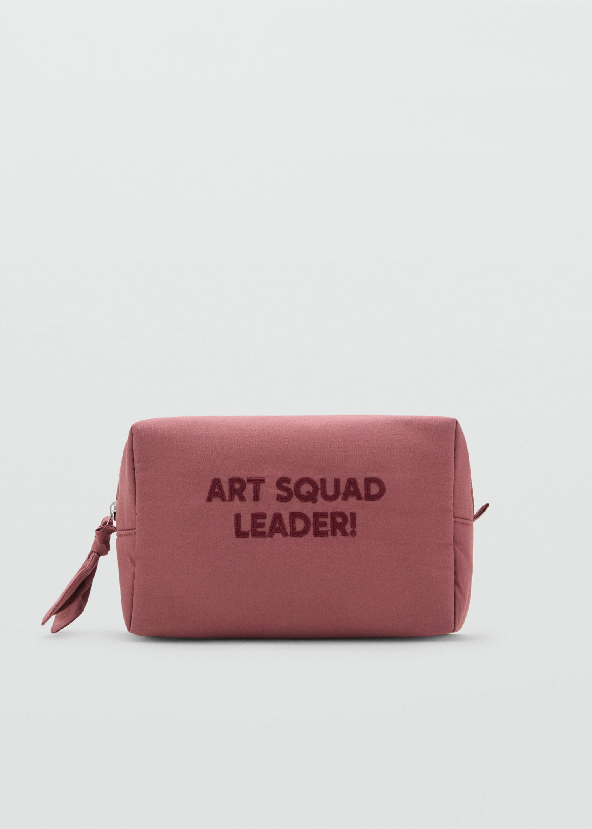 Embroidered cosmetic bag - Article without model, Pink. Ref: 17093296-00.