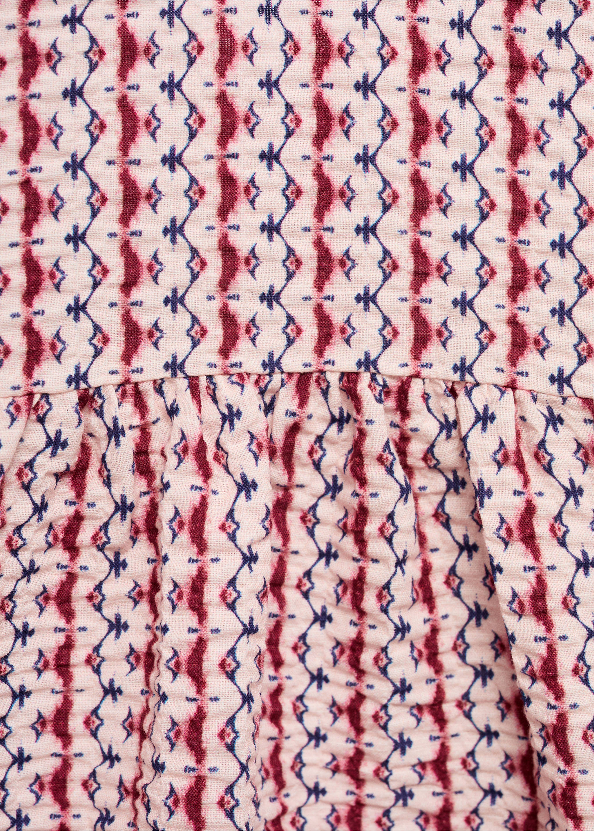Printed short dress - Details of the article 8, Cherry. Ref: 17093300-00.
