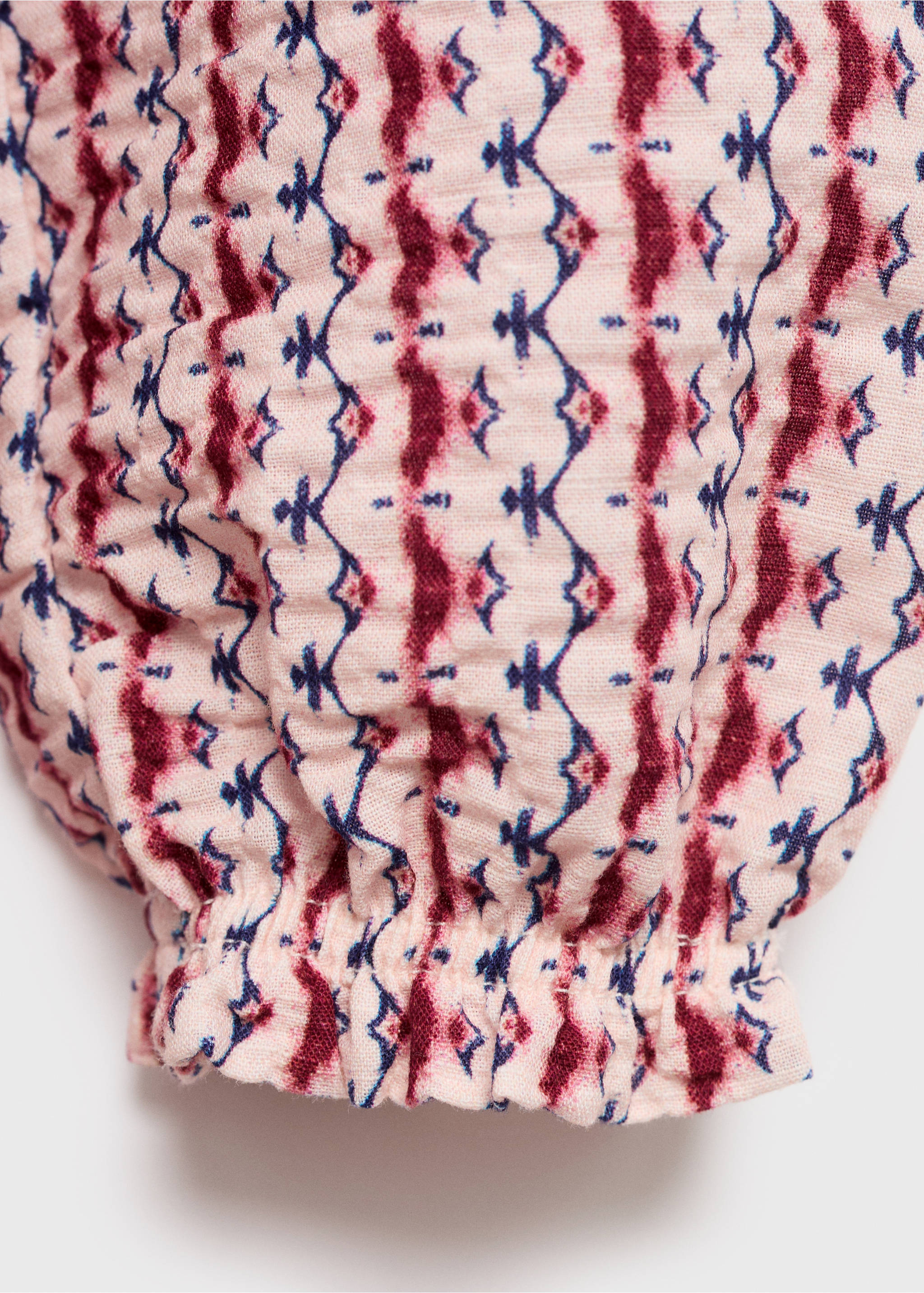 Printed short dress - Details of the article 0, Cherry. Ref: 17093300-00.
