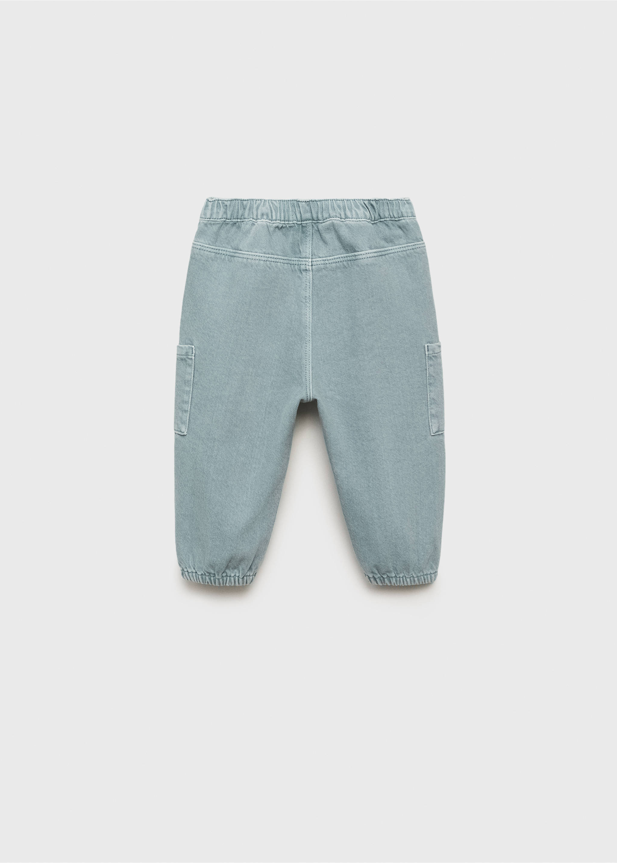 Cotton cargo trousers - Reverse of the article, Green. Ref: 17093302-00.