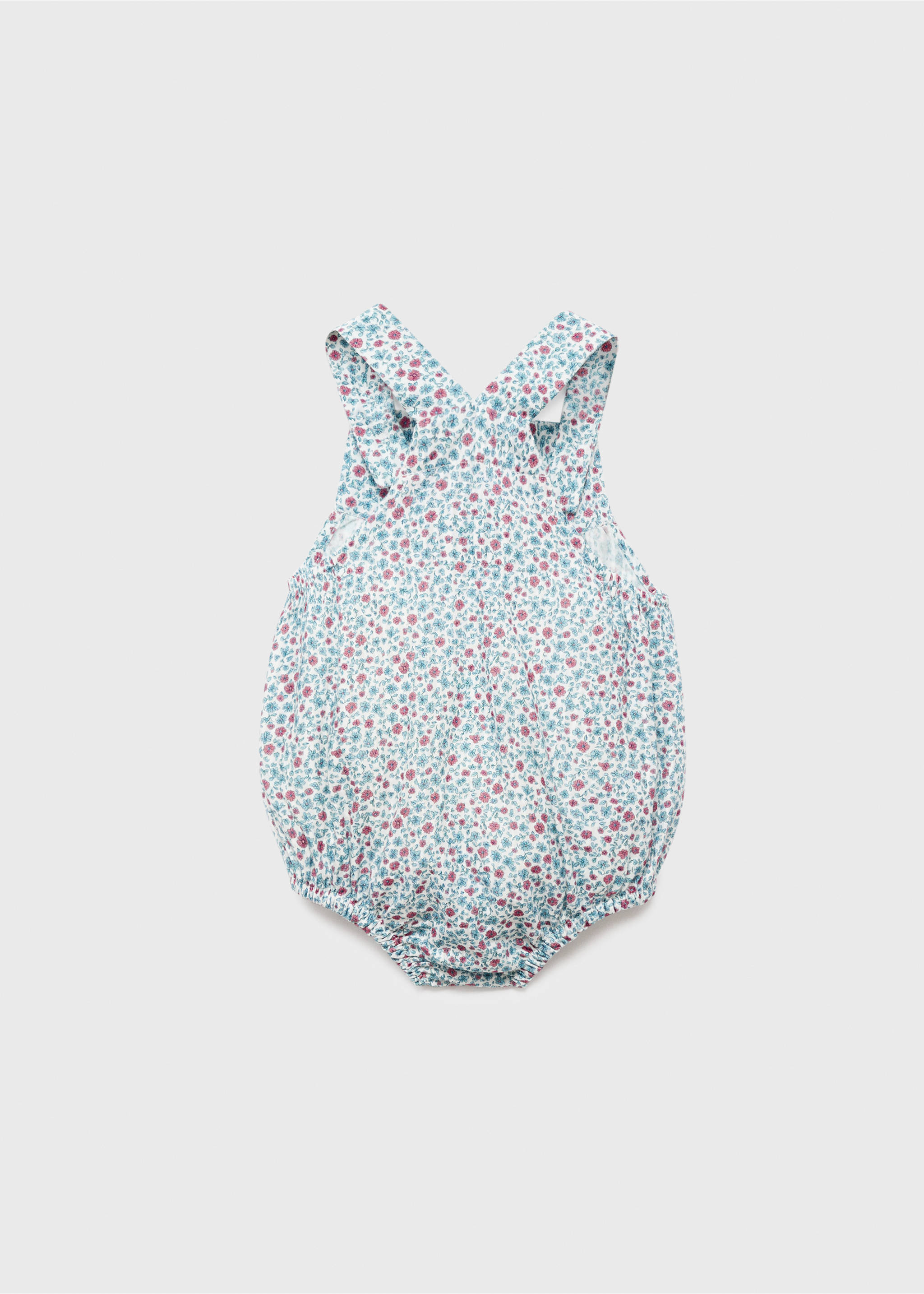 Floral-print romper suit - Reverse of the article, Off White. Ref: 17093304-00.